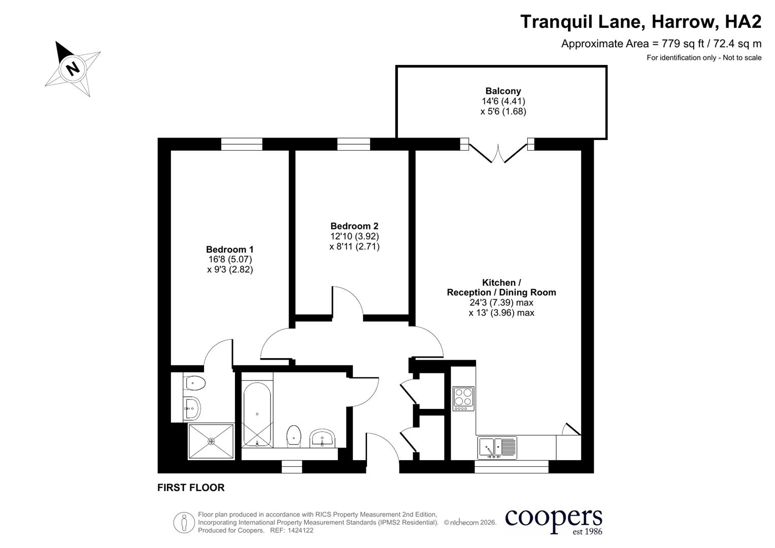 Flat 15, Bluebell Court, Tranquil Lane, Harrow floorplan