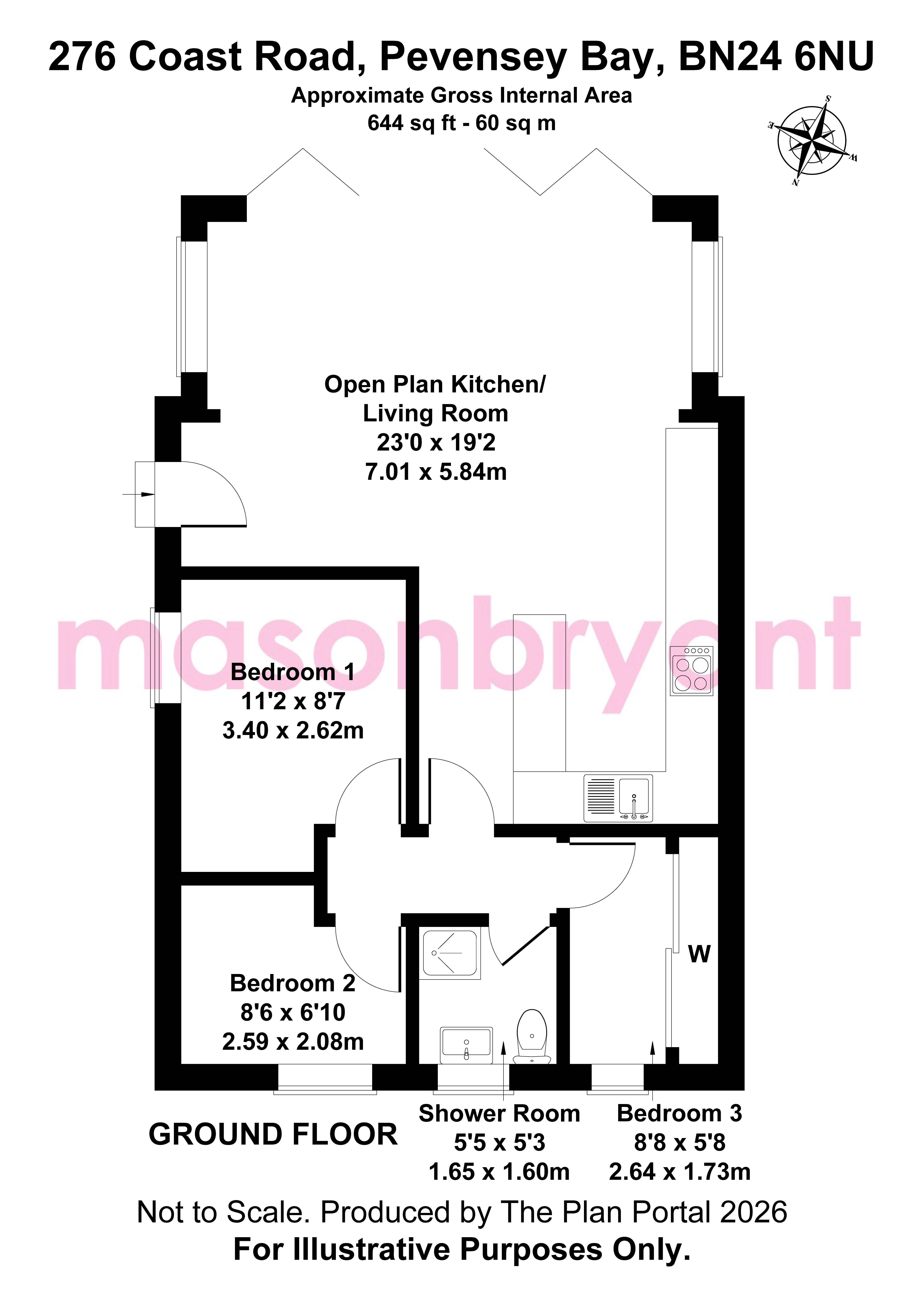 276, Coast Road, Pevensey Bay floorplan