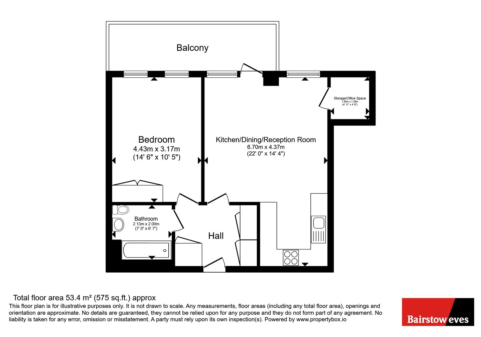 Flat 80 Paynter House, 1, Shipbuilding Way, London floorplan