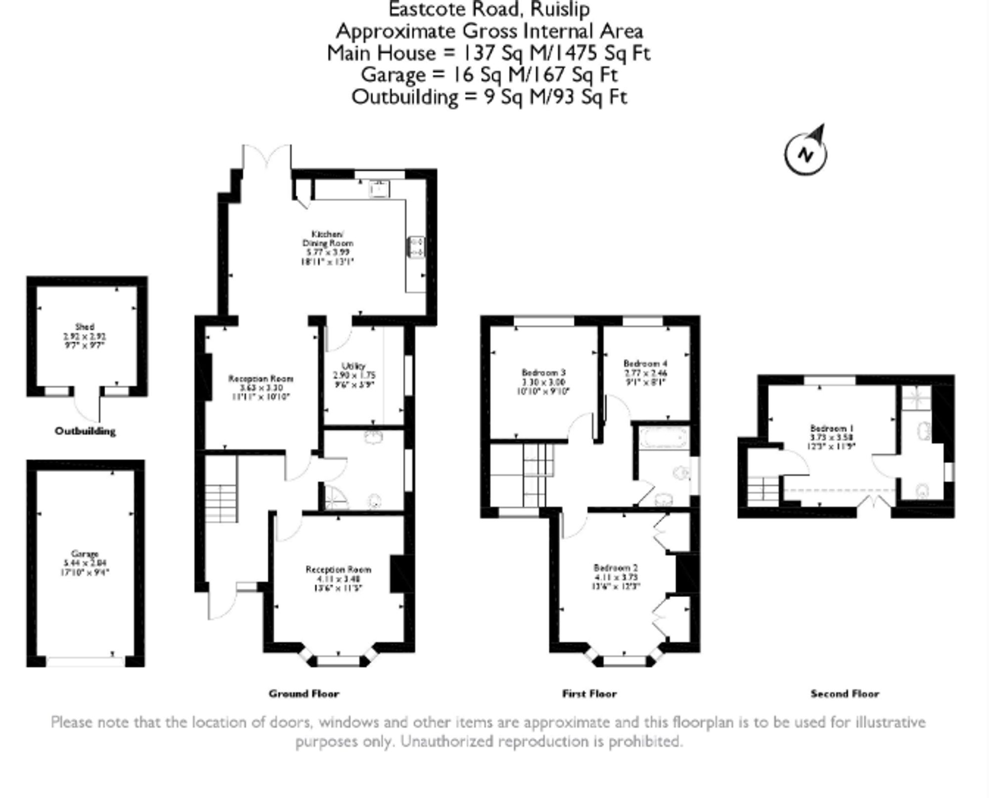 253 Eastcote Road, Ruislip floorplan