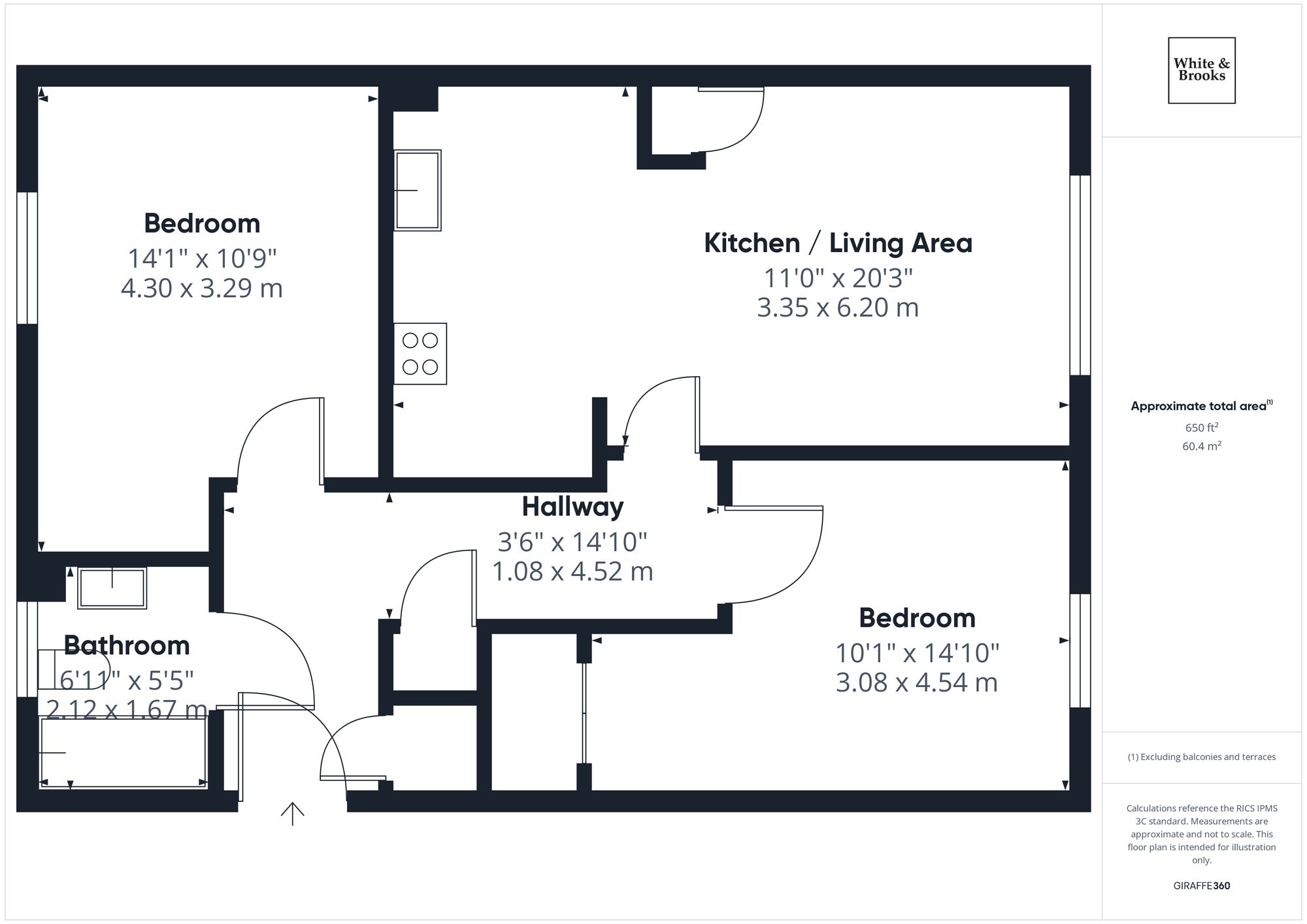 6 Balmoral House Neville Duke Way, Chichester floorplan