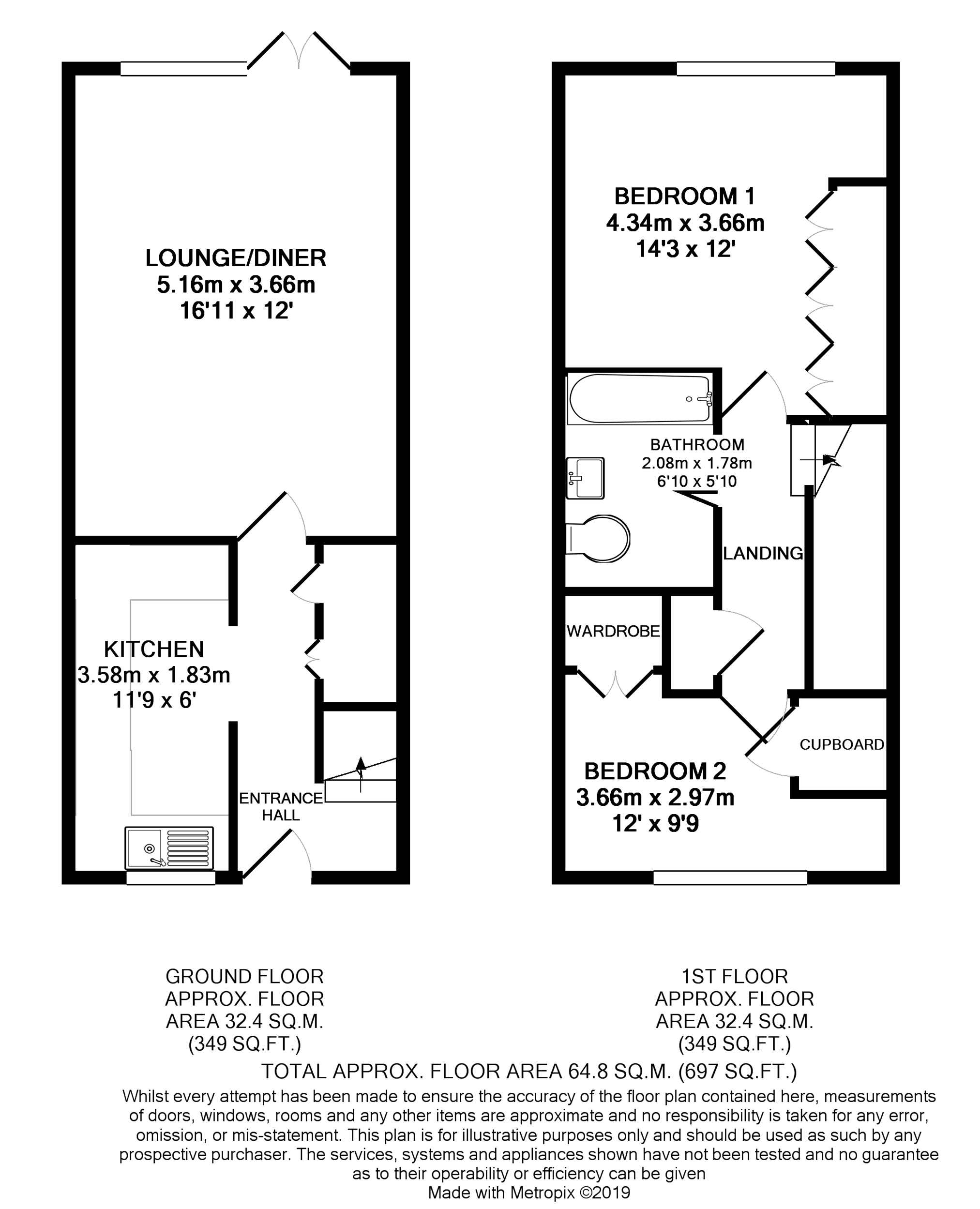 2 Bedrooms Terraced house to rent in Gauntlett Road, Sutton SM1