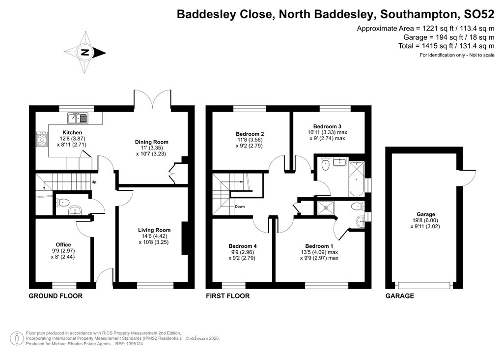 55, Baddesley Close, Southampton floorplan