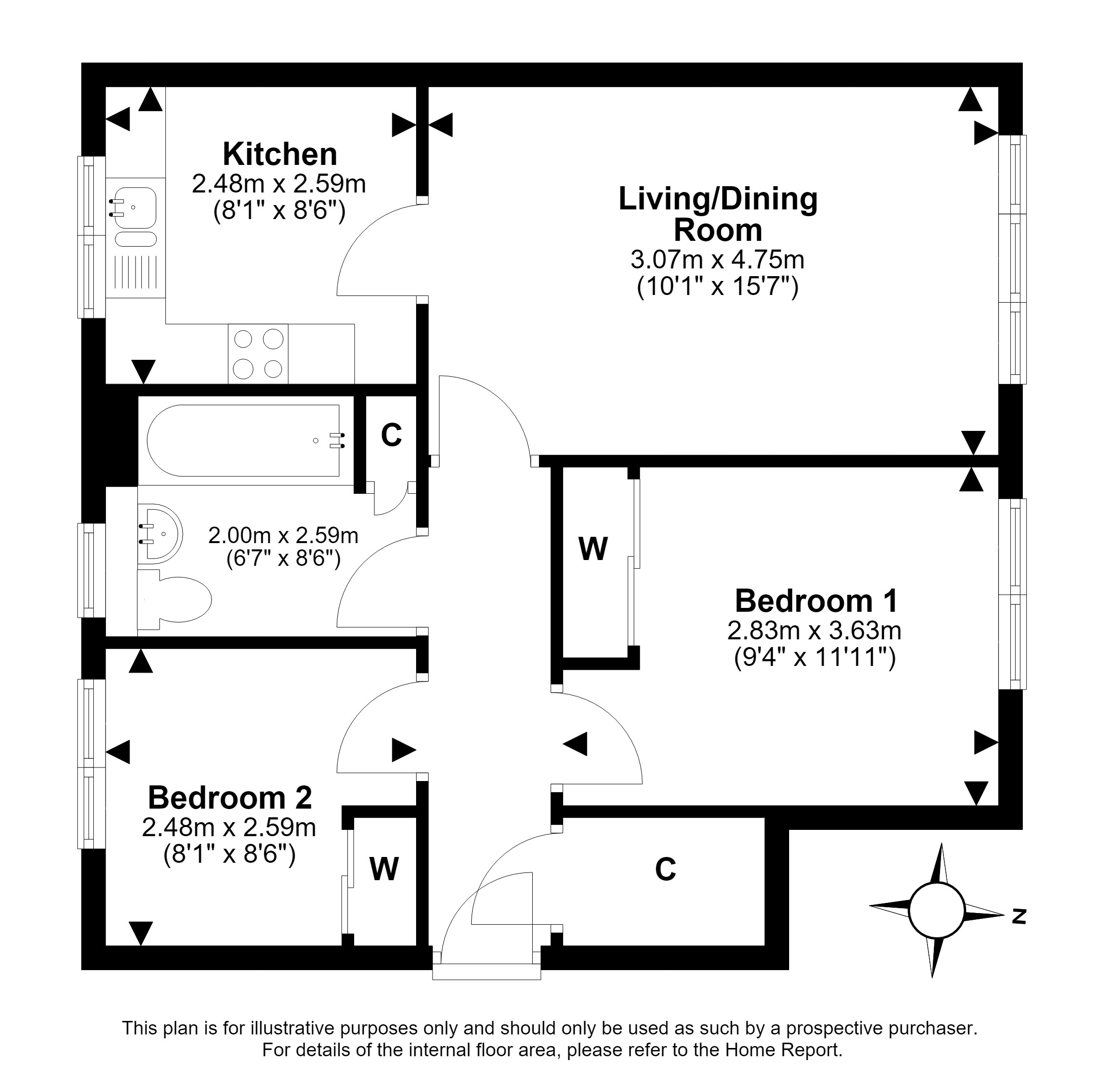 36, Ness Place, Tranent floorplan