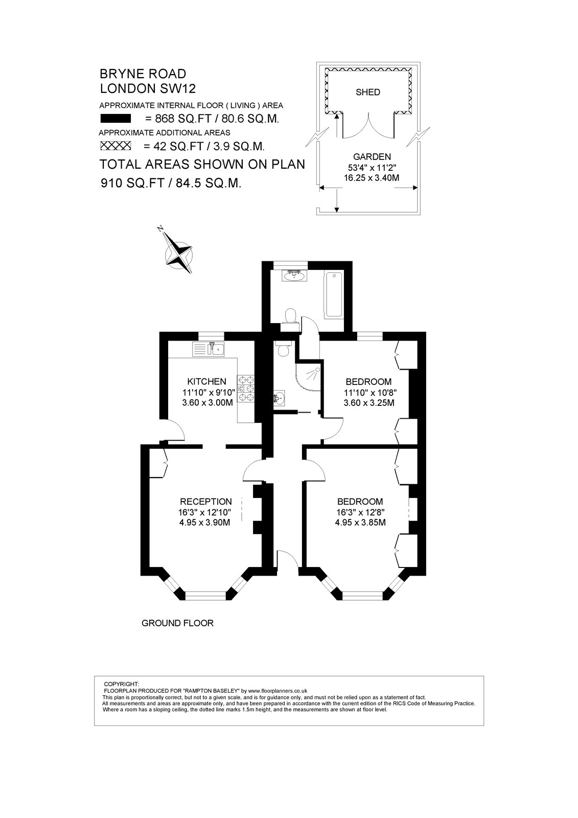 Ground Floor Flat, 23, Byrne Road, London floorplan