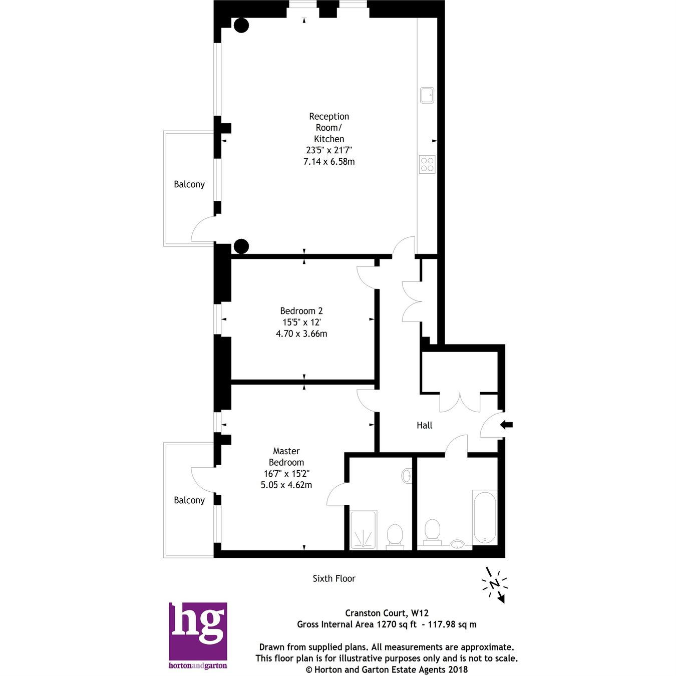 37, Cranston Court, Bloemfontein Road, London floorplan