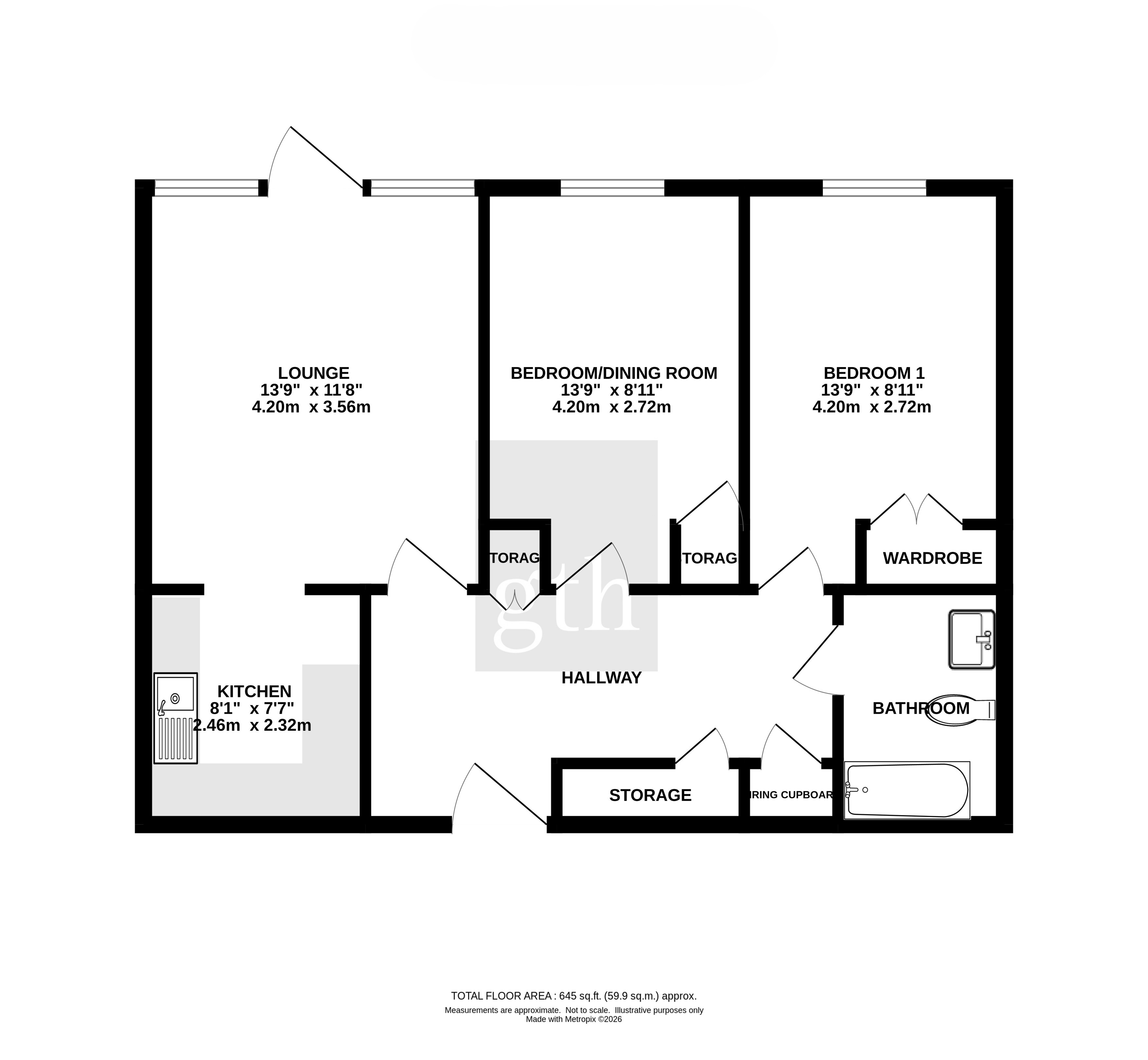 Flat 23, The Lodge,, School Road, Bristol floorplan
