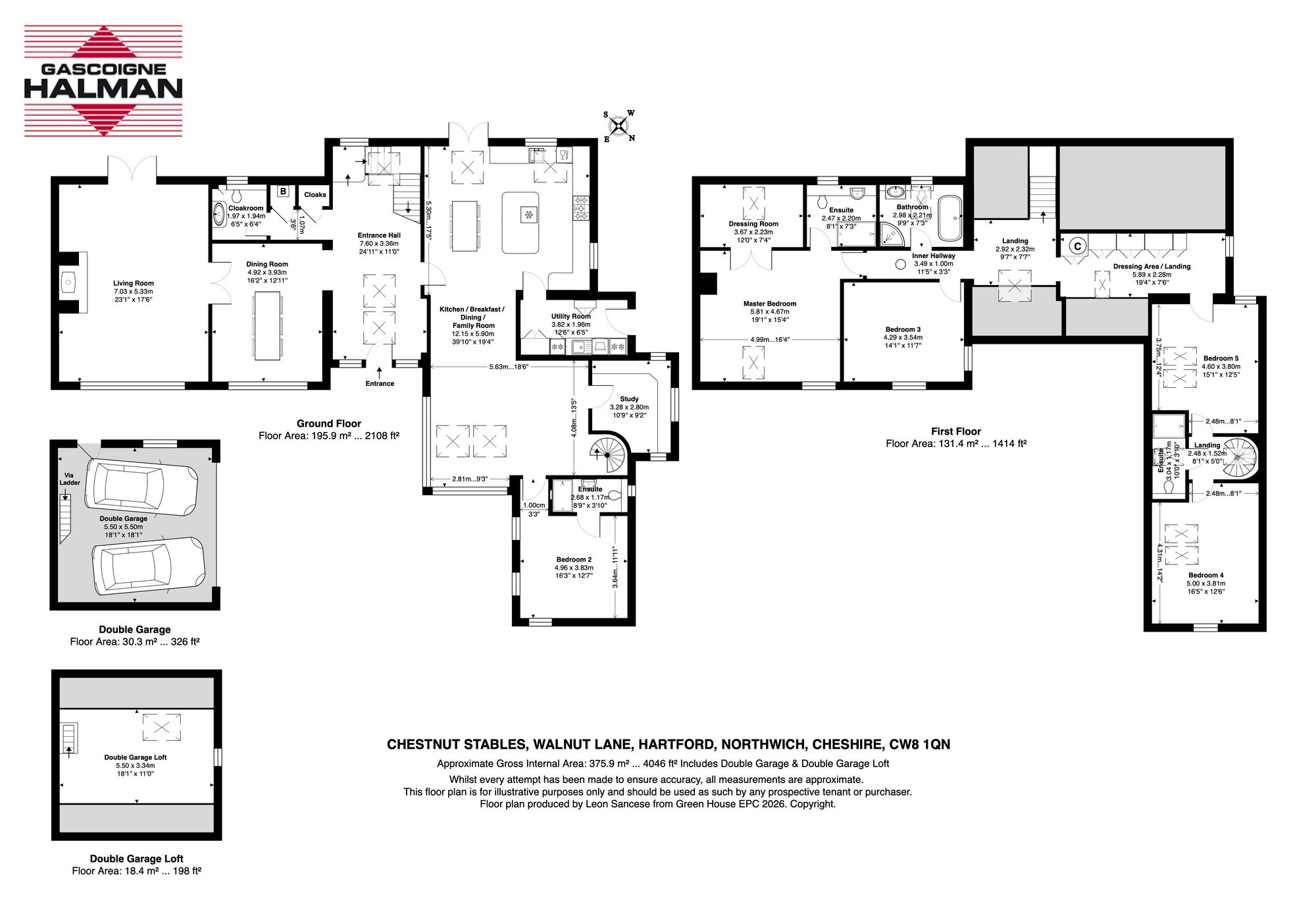 Chestnut Stables Walnut Lane, Northwich floorplan