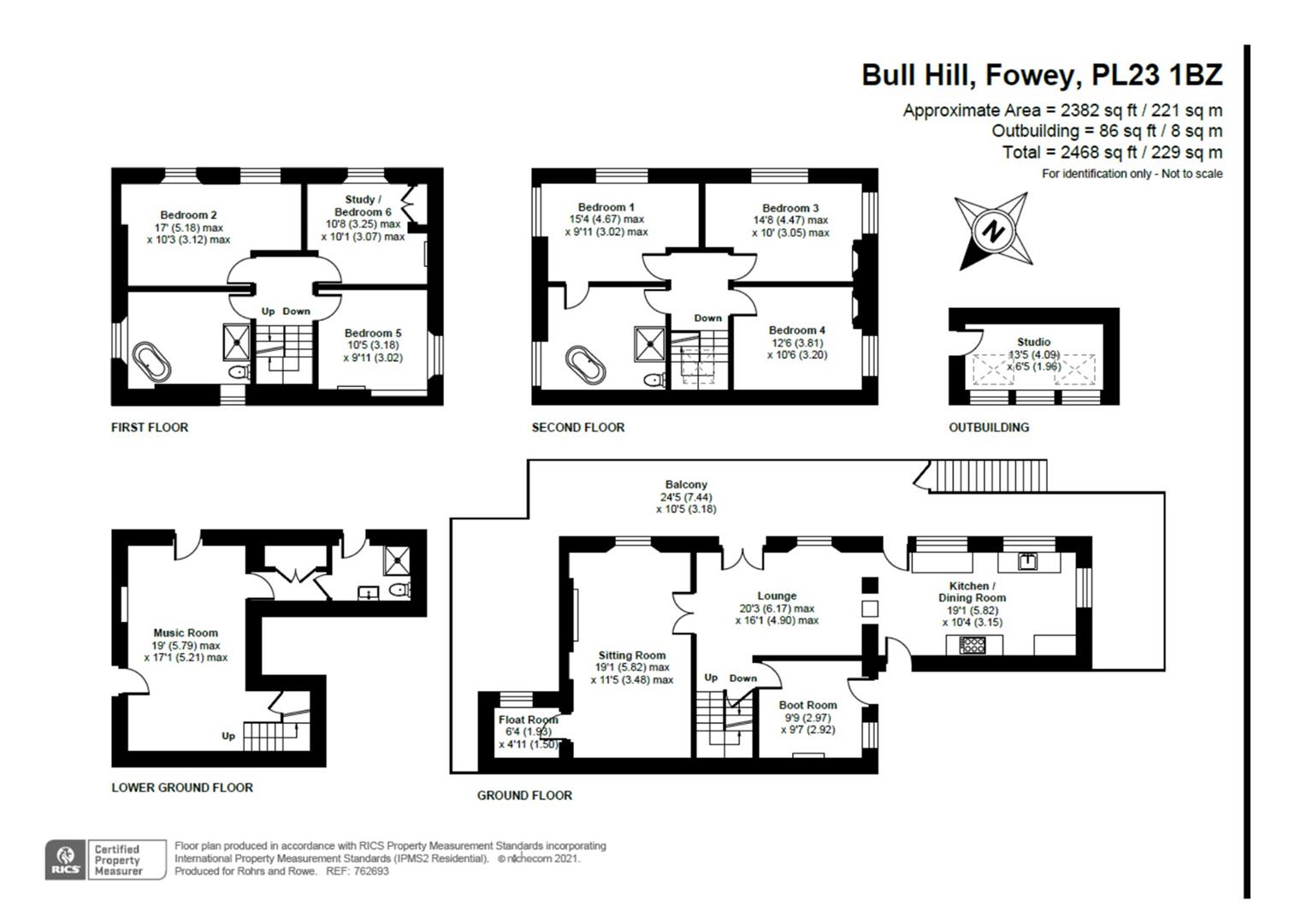 Toads Place, 8, Bull Hill, Fowey floorplan