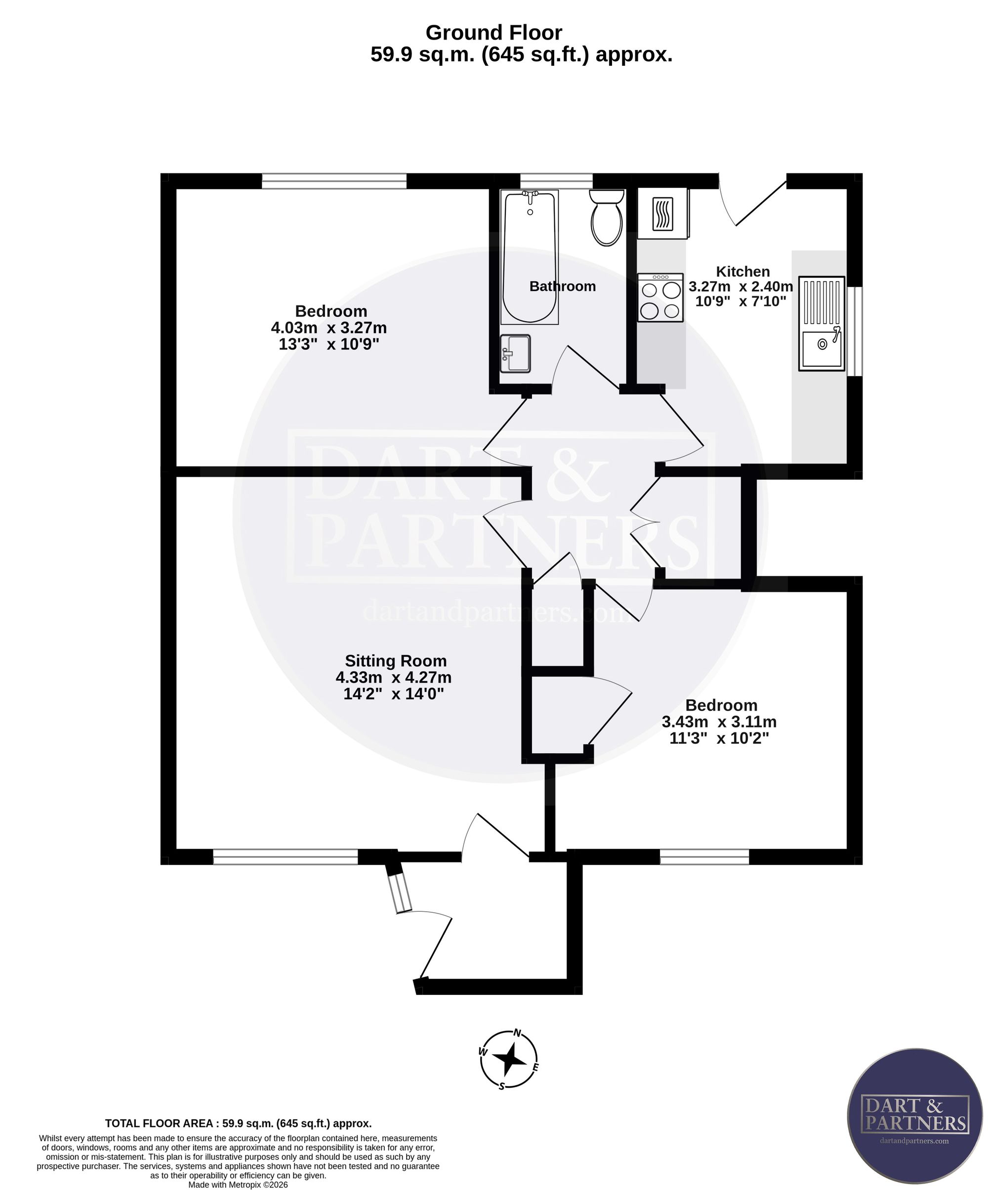 82 Coronation Avenue, Dawlish floorplan