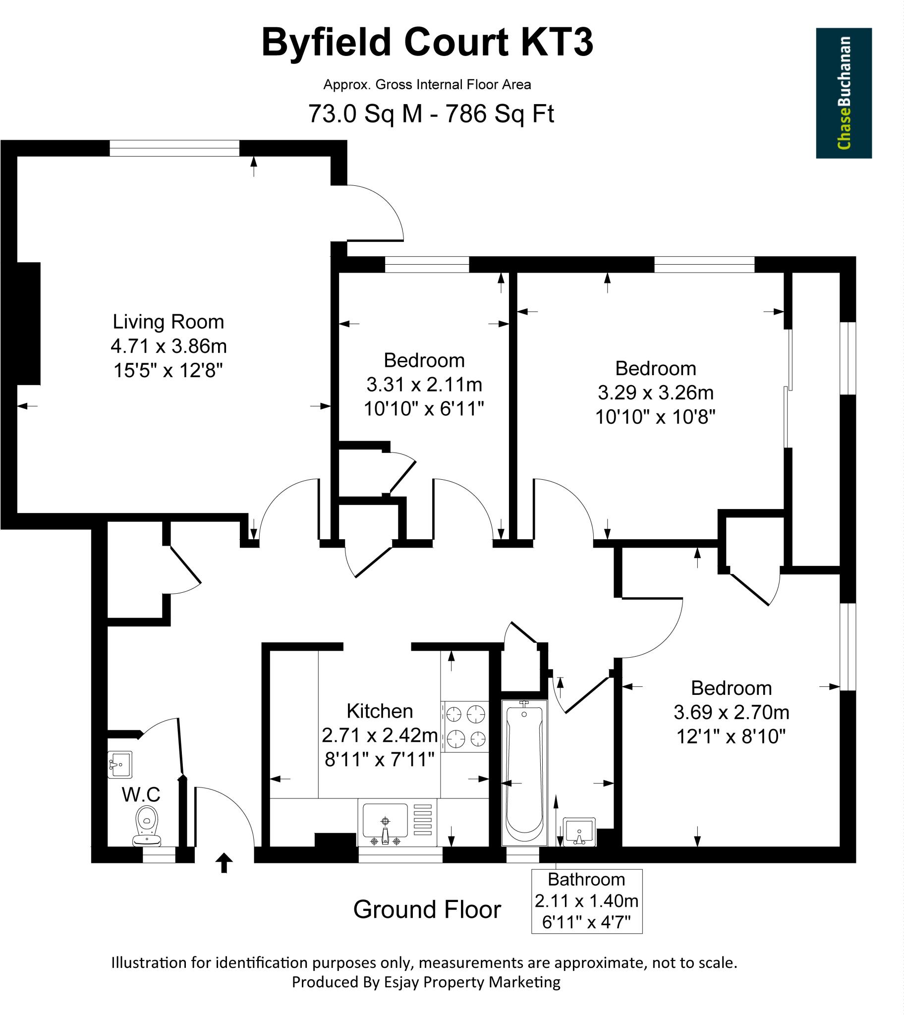 2 Byfield Court, Malden Way, New Malden floorplan