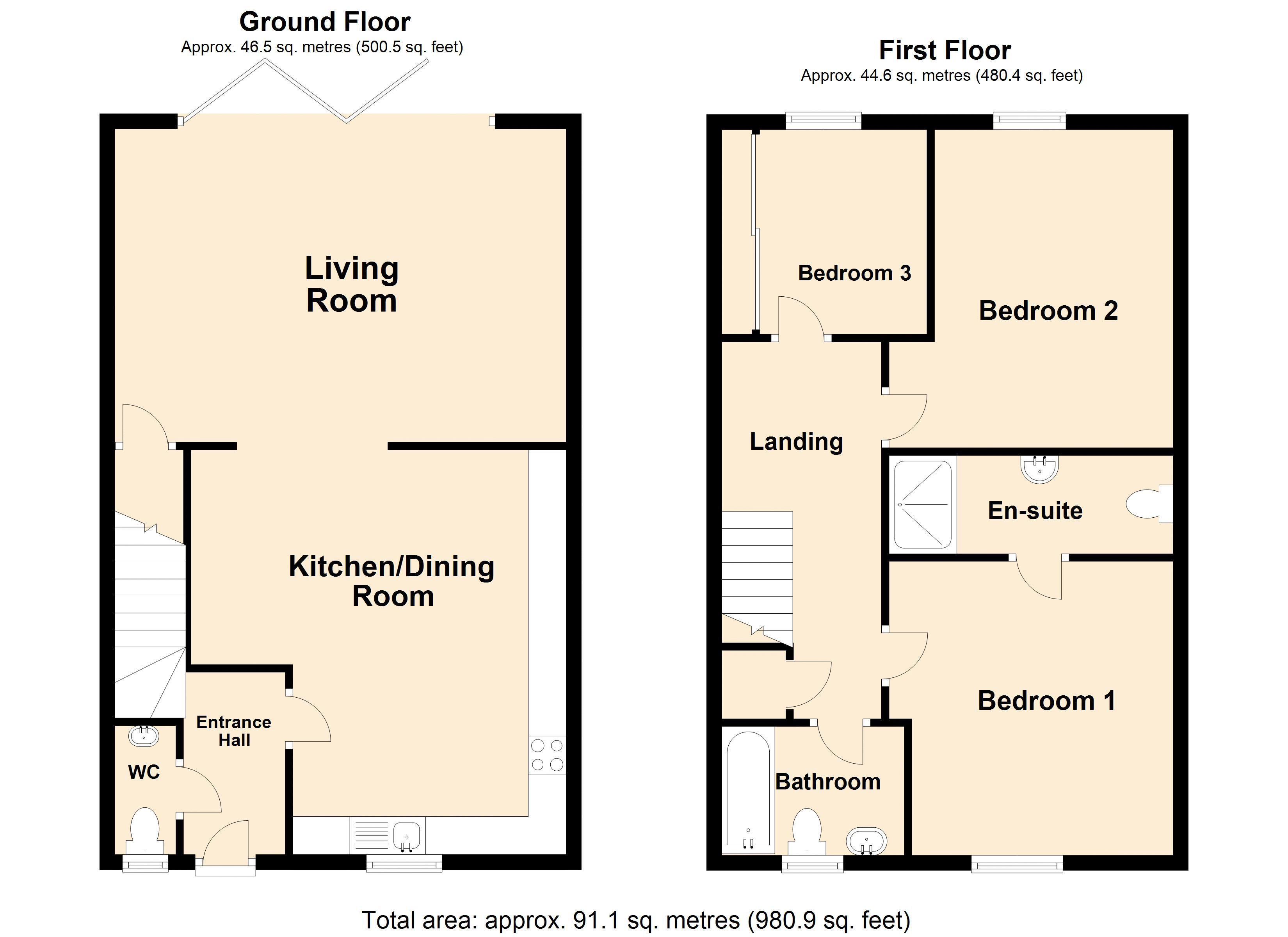 6, Brock Close, Peterborough floorplan