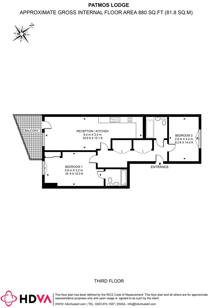 Beam, 8, Cancell Road, London floorplan