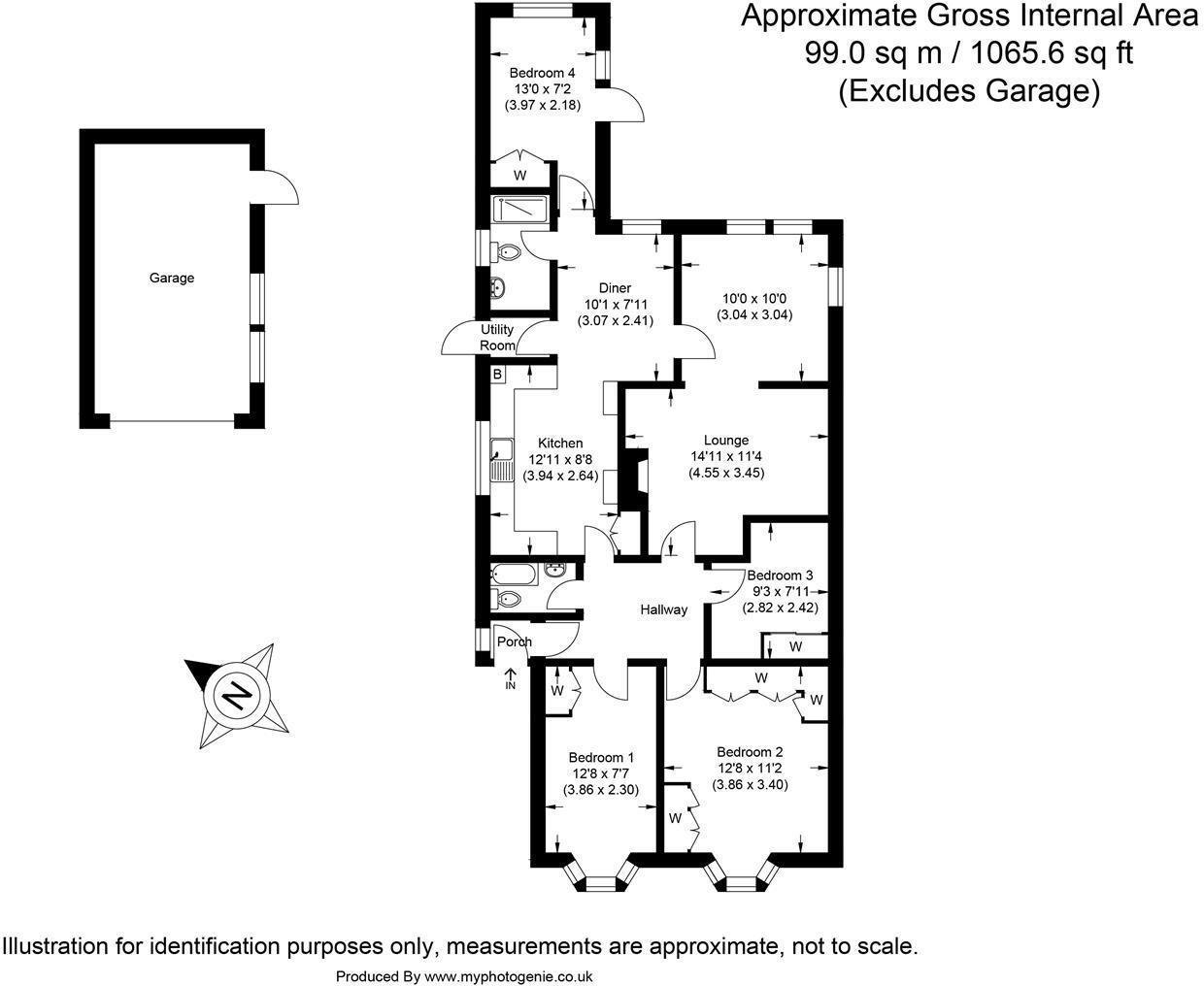 68, Brookside Crescent, Cuffley floorplan