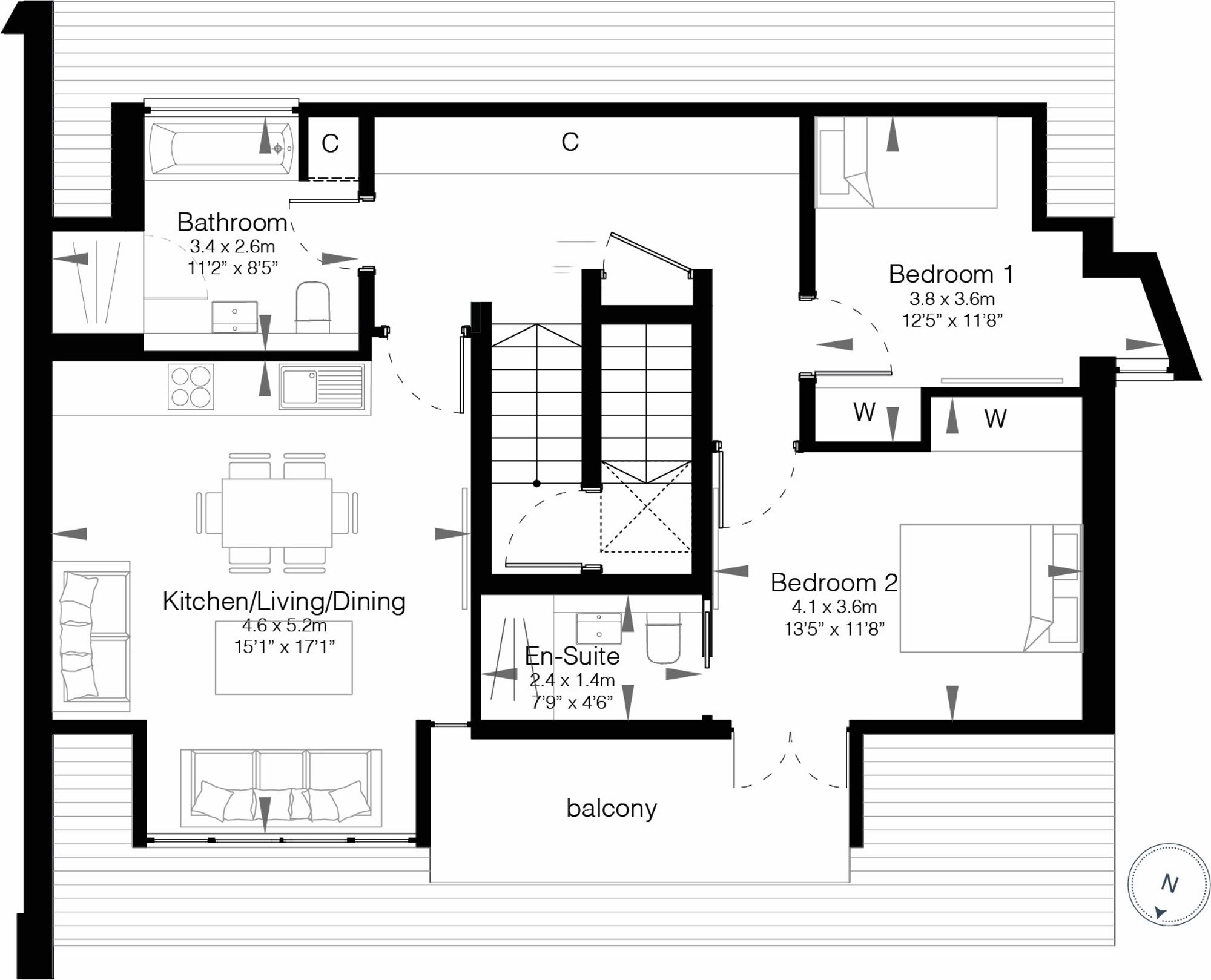 Flat 12, Lonpro Court 2A Cowdrey Road, London floorplan