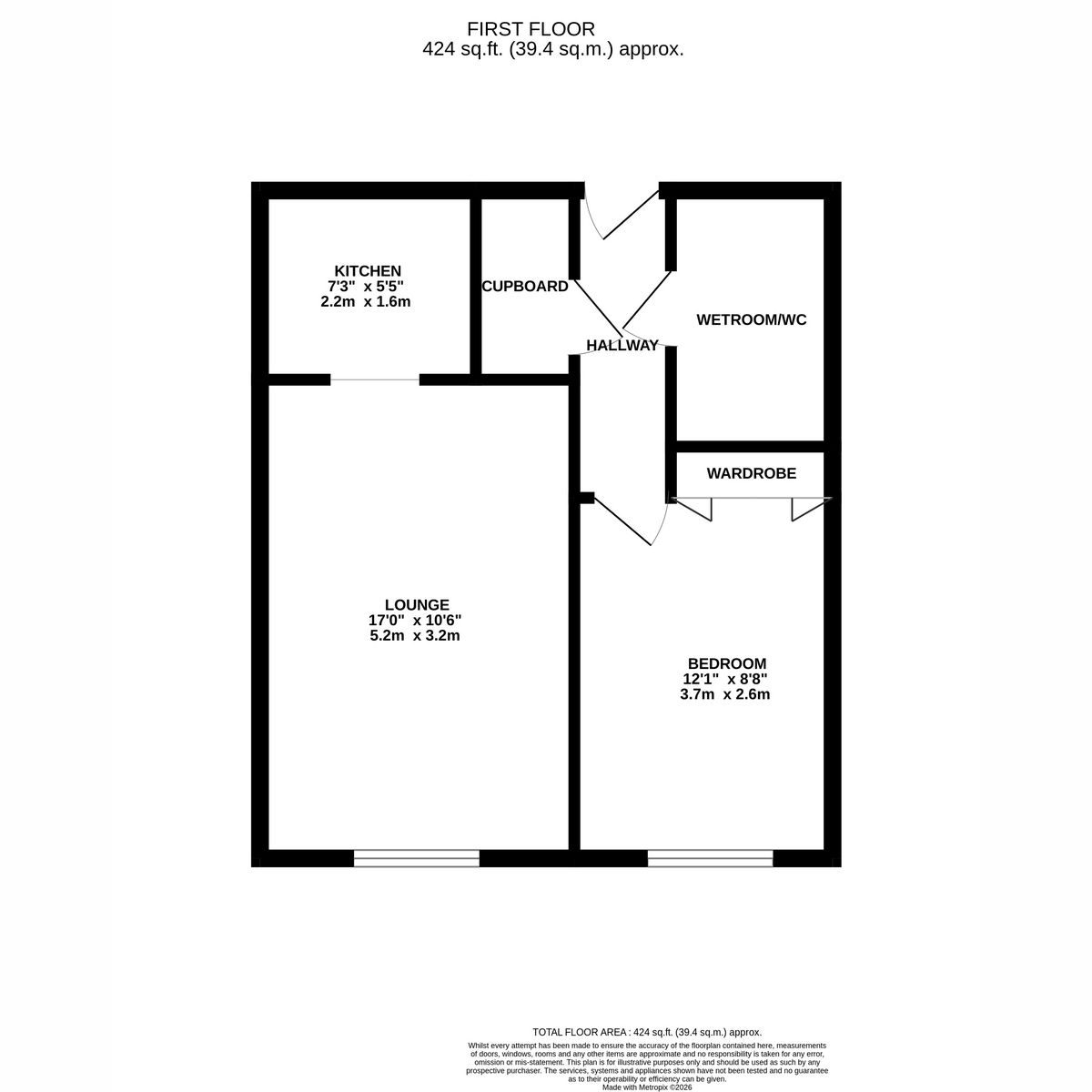 Flat Flat 39, Homesearle House, Goring Road, Worthing floorplan