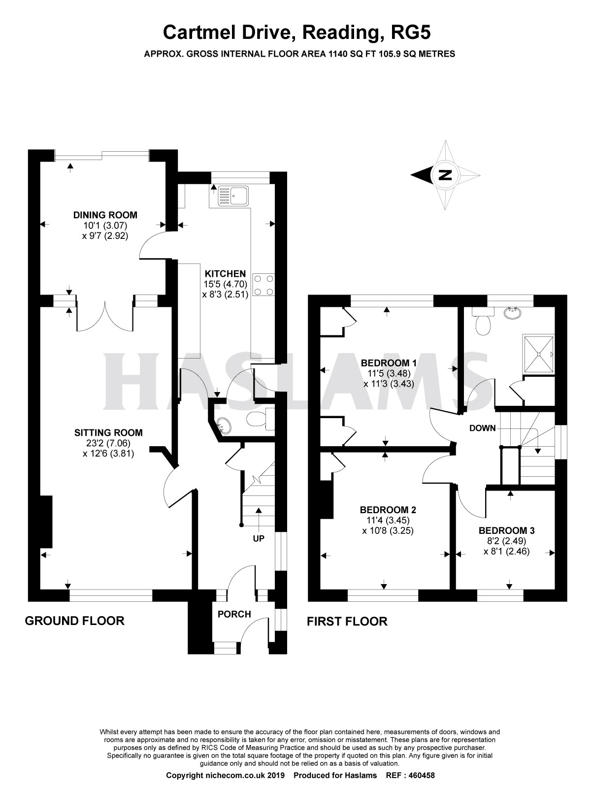 3 Bedrooms Semi-detached house for sale in Cartmel Drive, Woodley, Reading RG5