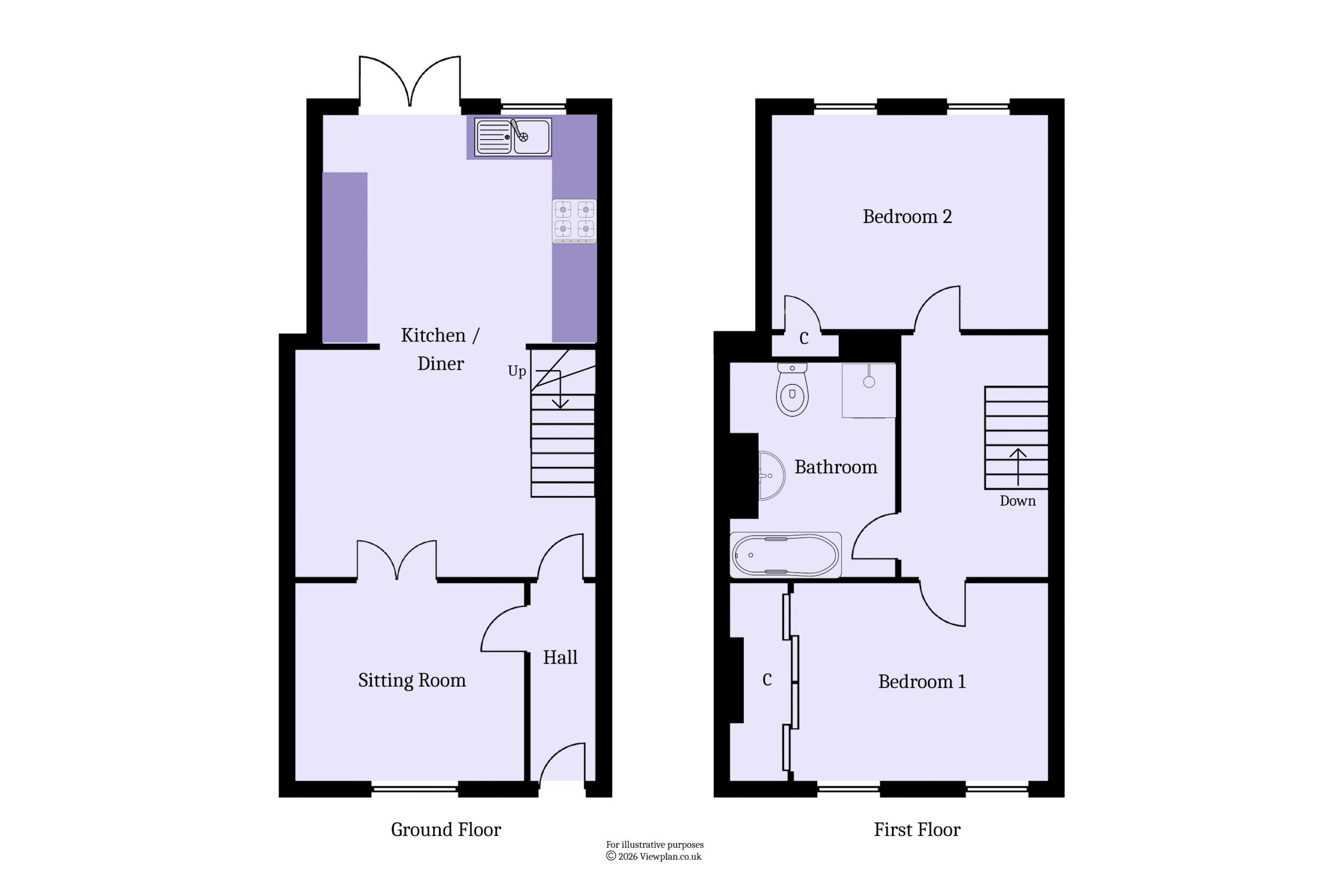59, Grove Terrace, Penarth floorplan