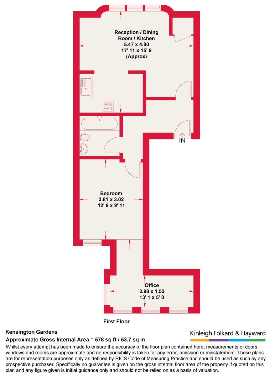 Kensington Gardens Square, London floorplan