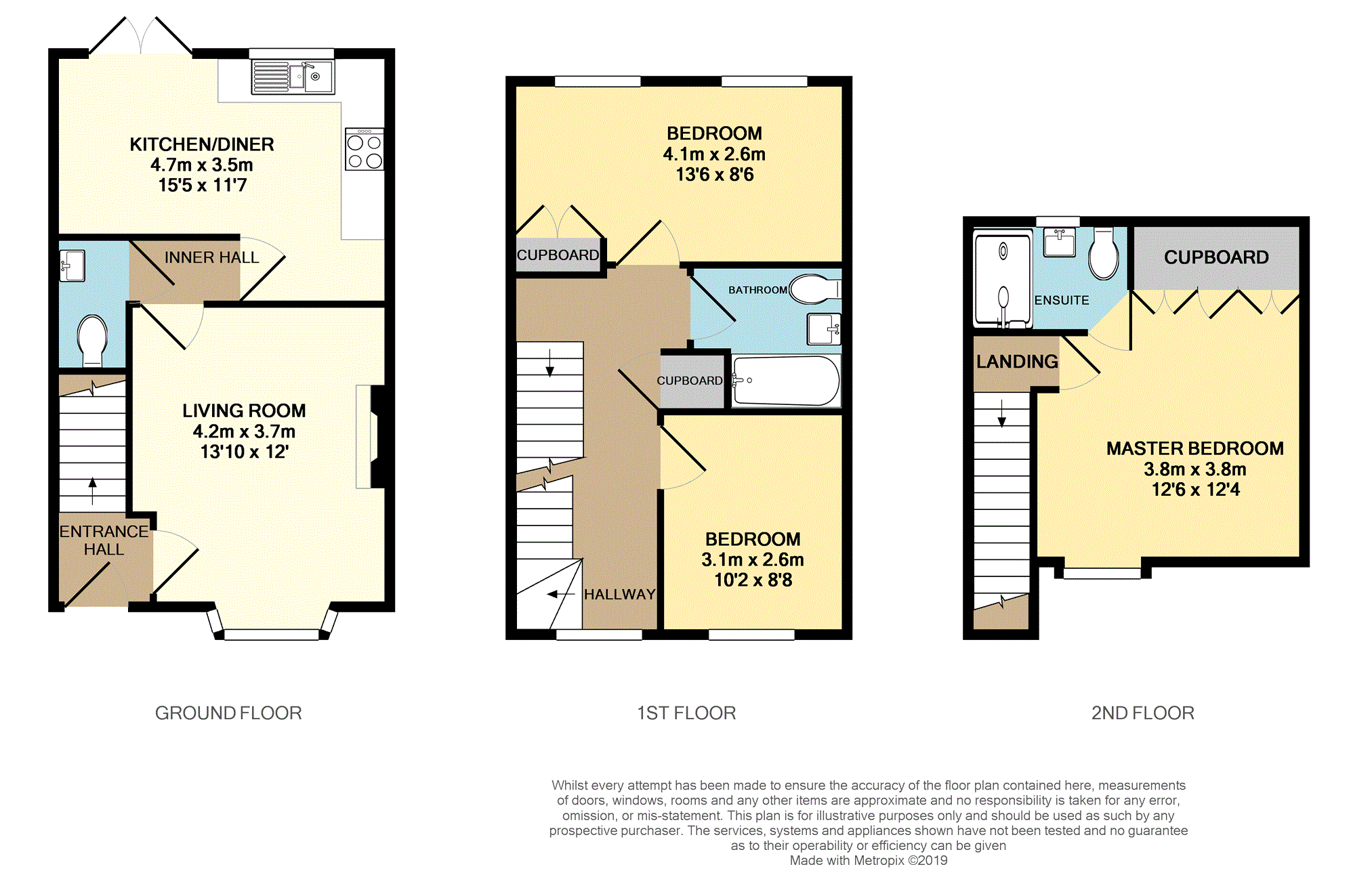 3 Bedrooms Terraced house for sale in Fayrewood Drive, Chelmsford CM3