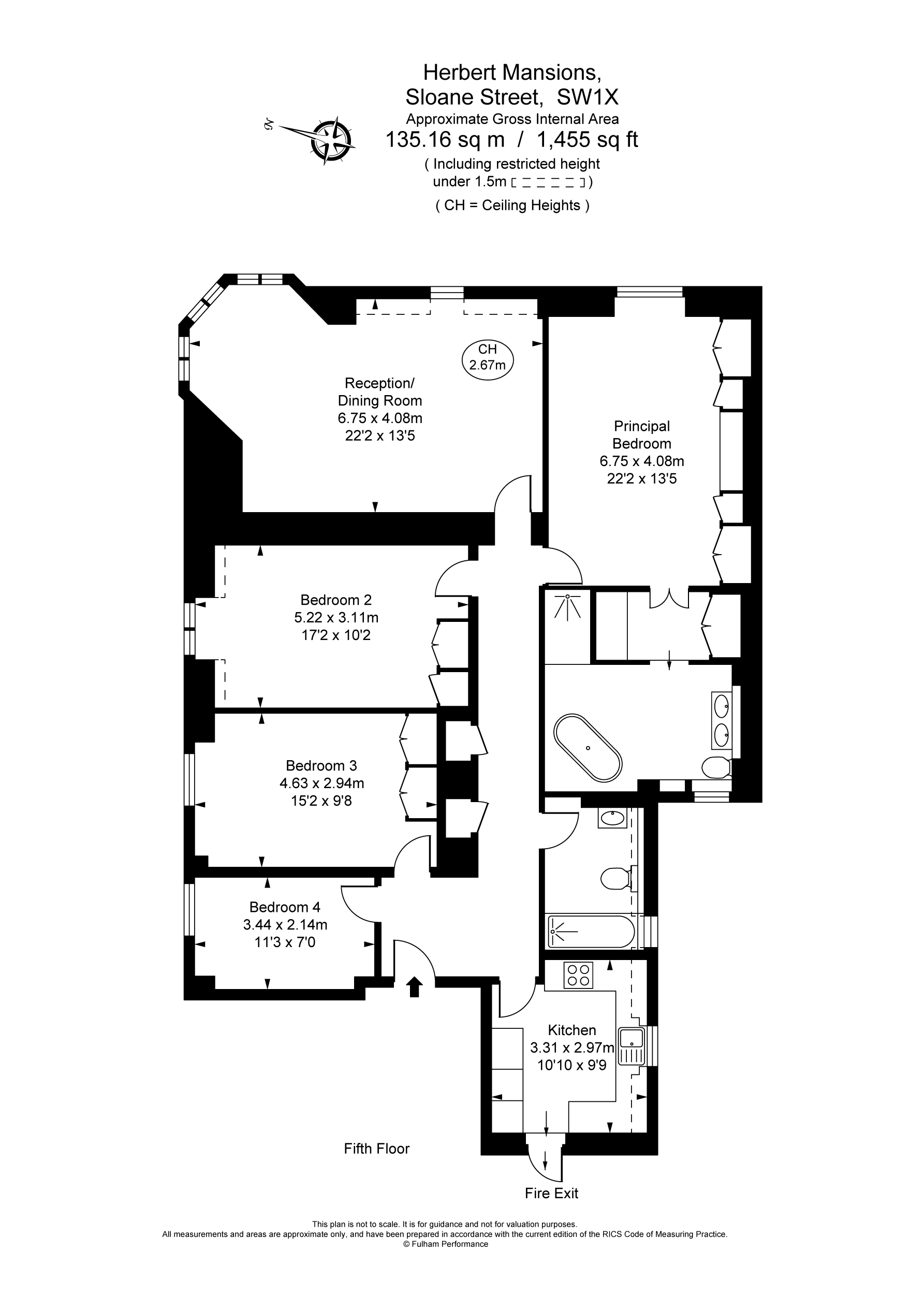 Flat 5,, Herbert Mansions, London floorplan