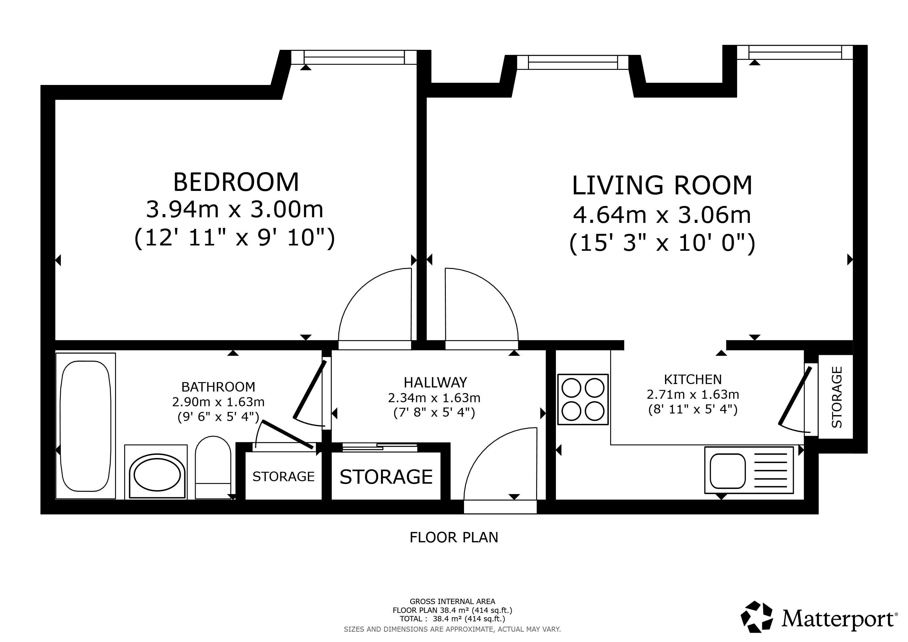 81, Miller Street, Flat 2/5, Merchant City floorplan