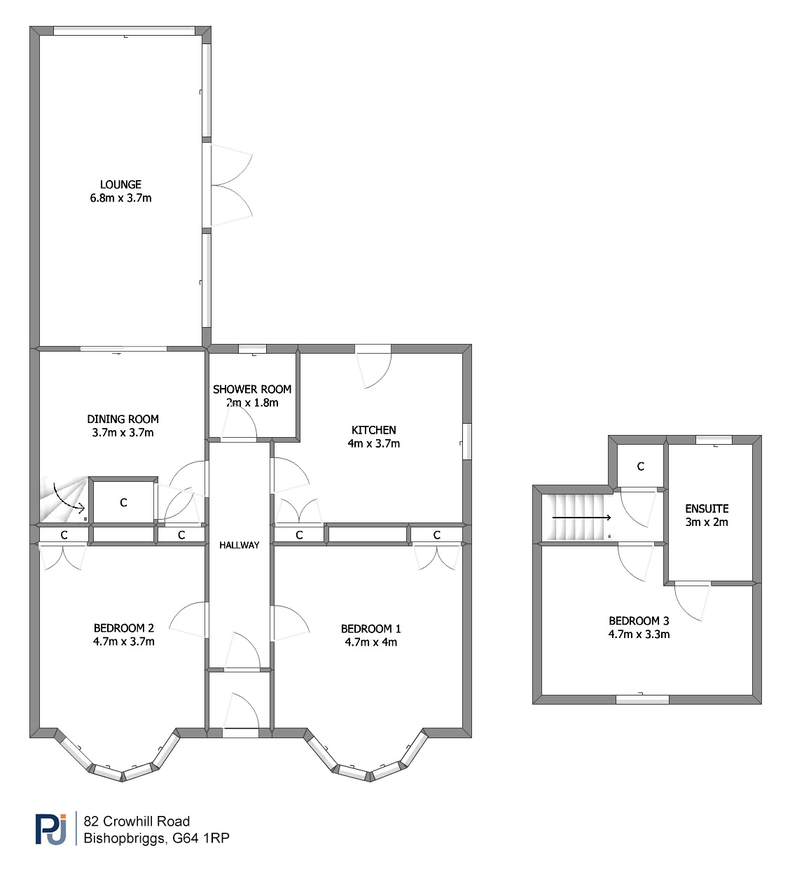 82 Crowhill Road, Bishopbriggs, Glasgow floorplan
