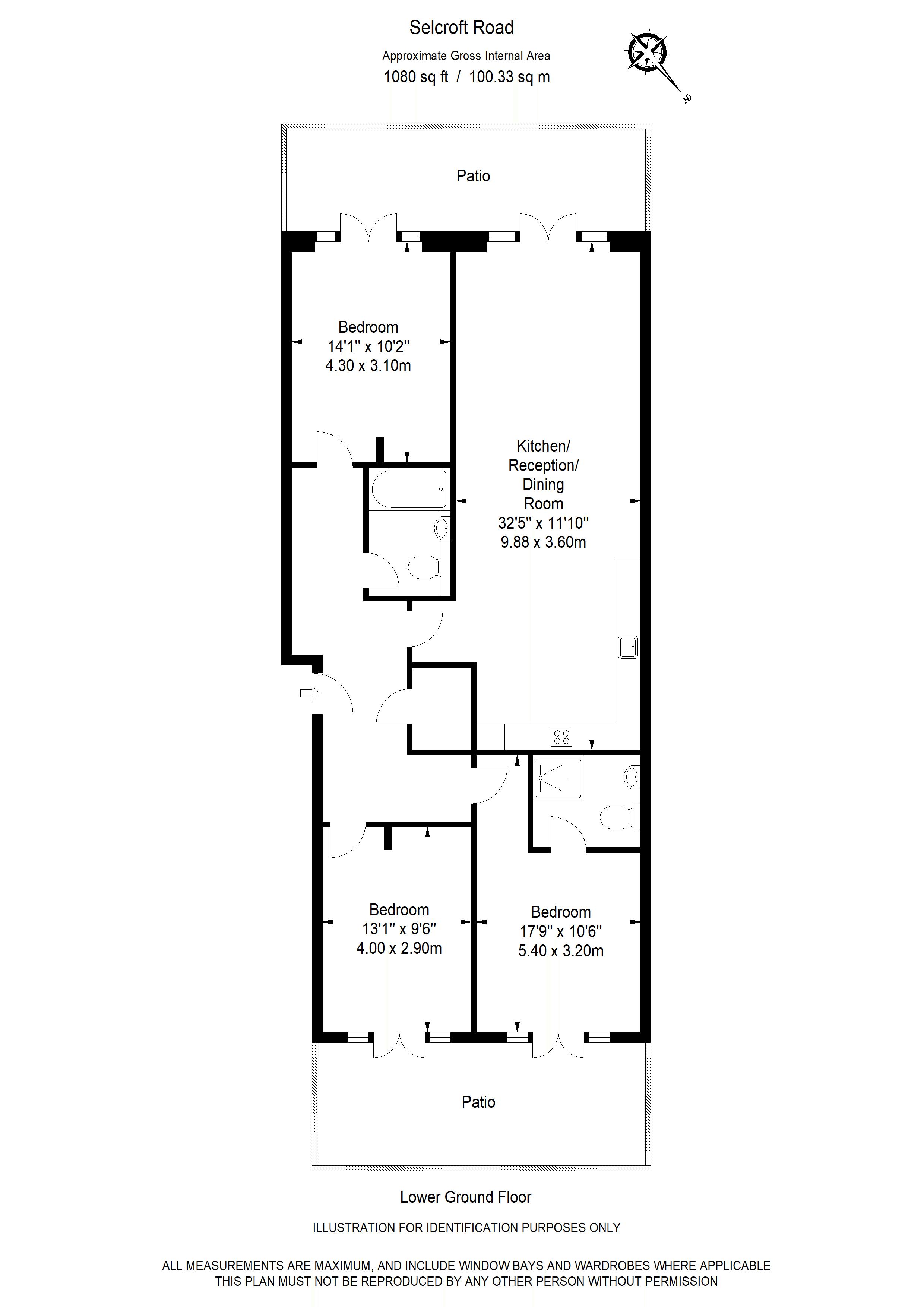Flat 2, 63 Selcroft Road, Purley floorplan