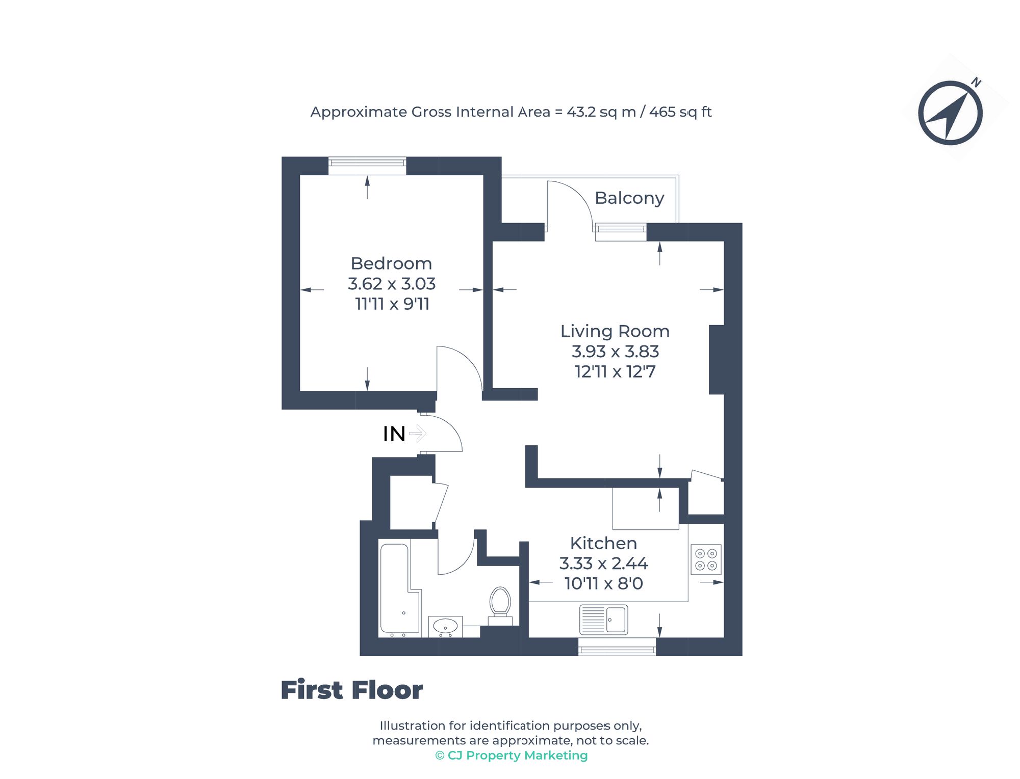 3 Enville House Otley Way, Watford floorplan