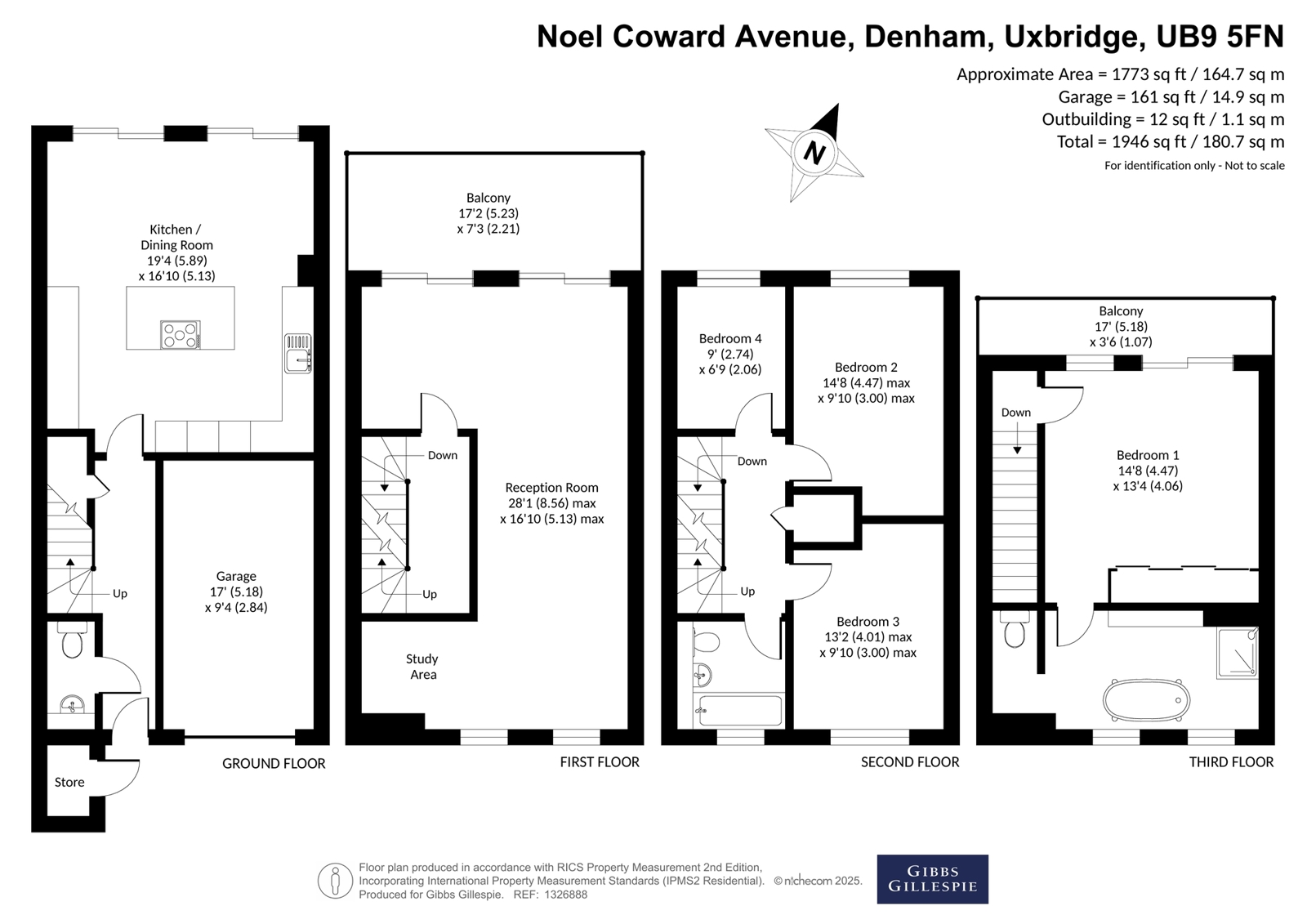 3, Noel Coward Avenue, Uxbridge floorplan