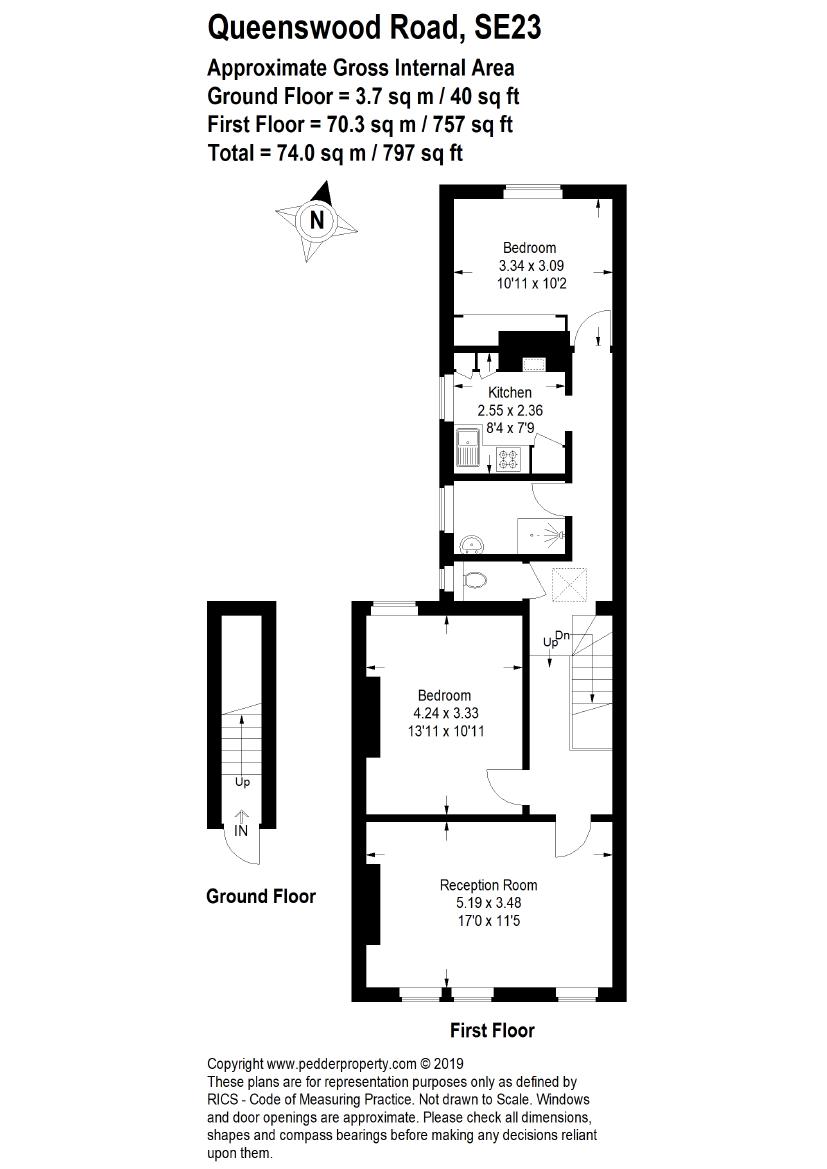 2 Bedrooms Flat for sale in Queenswood Road, London SE23