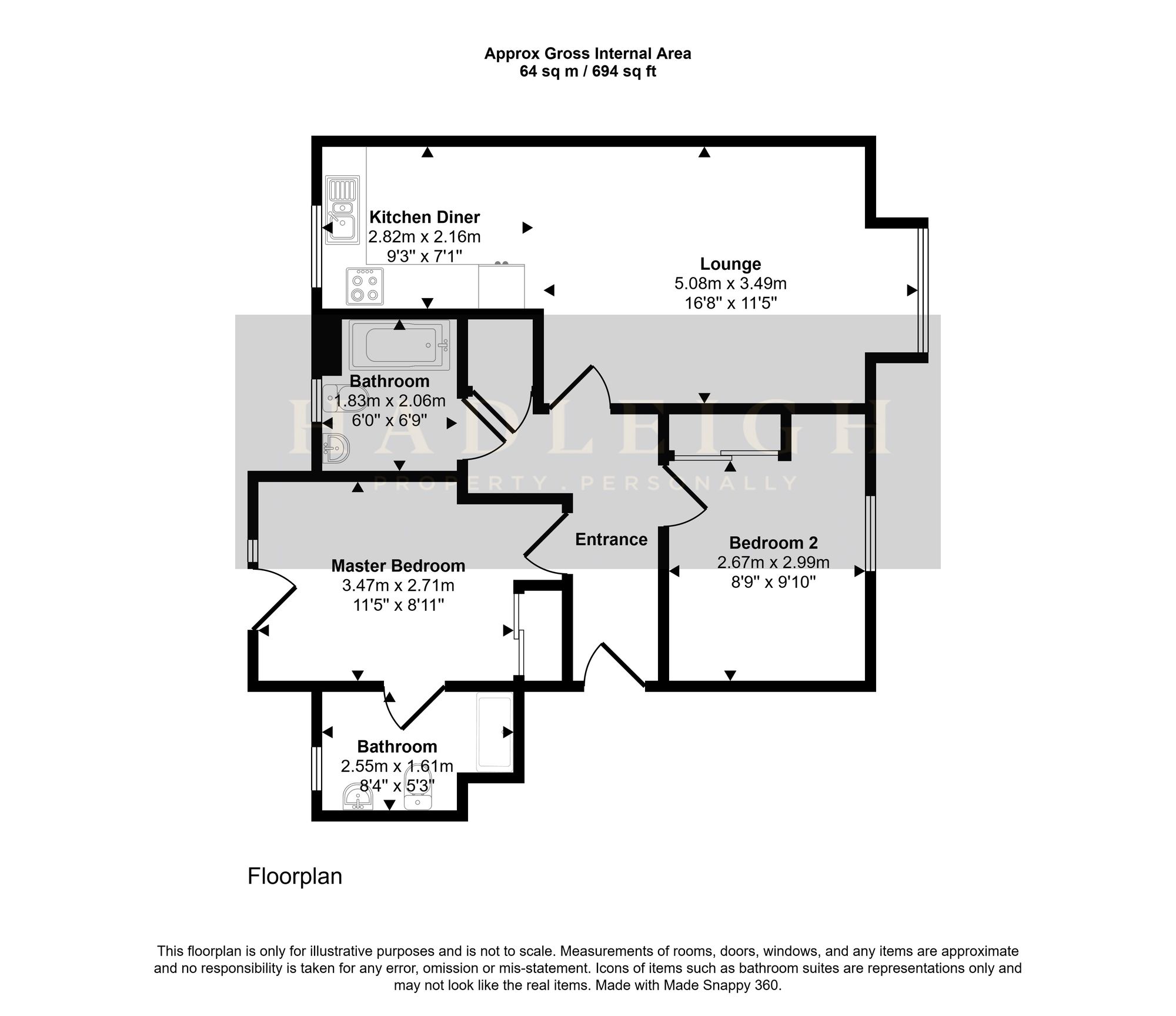 Flat 38, 262 High Street, Birmingham floorplan