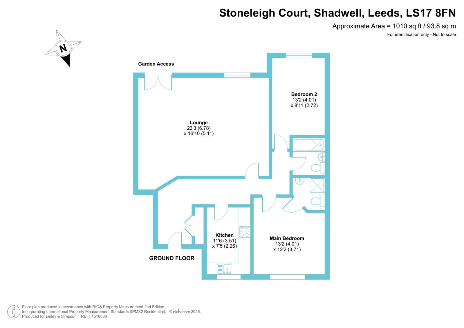 11, Stoneleigh Court, Leeds floorplan