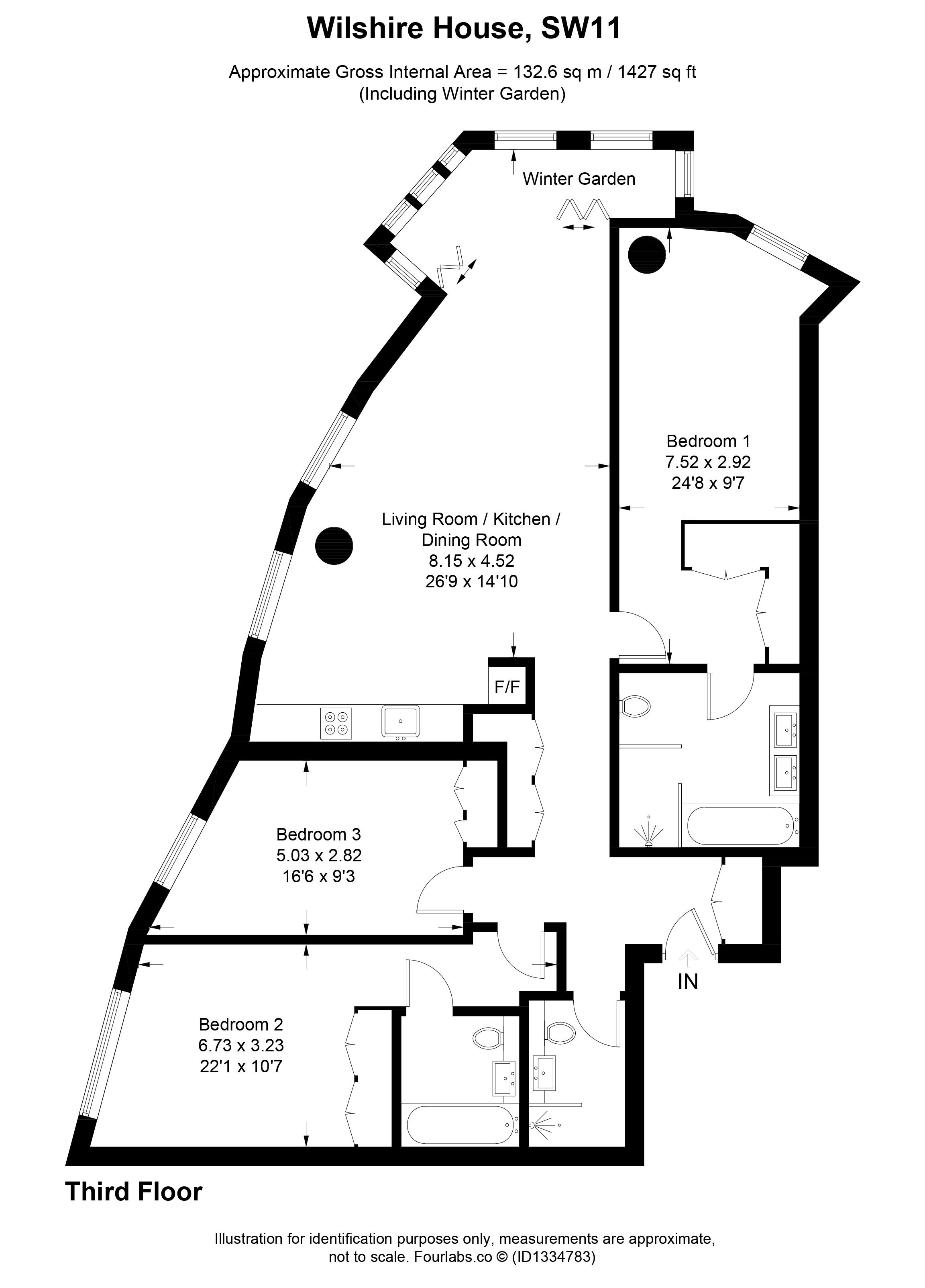 Apartment 310, Wilshire House, 2, Prospect Way, London floorplan