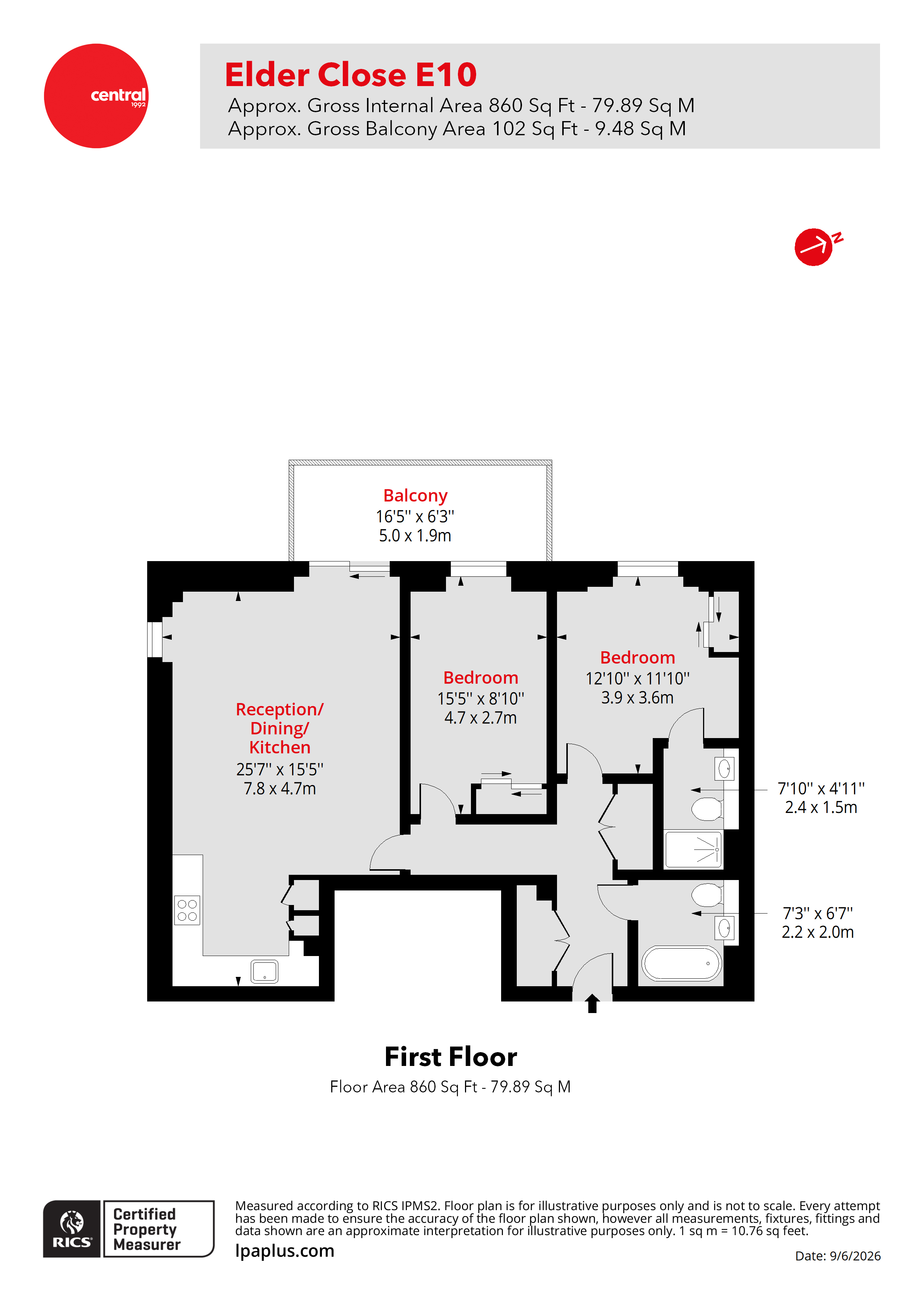 32, Elder Close, London floorplan