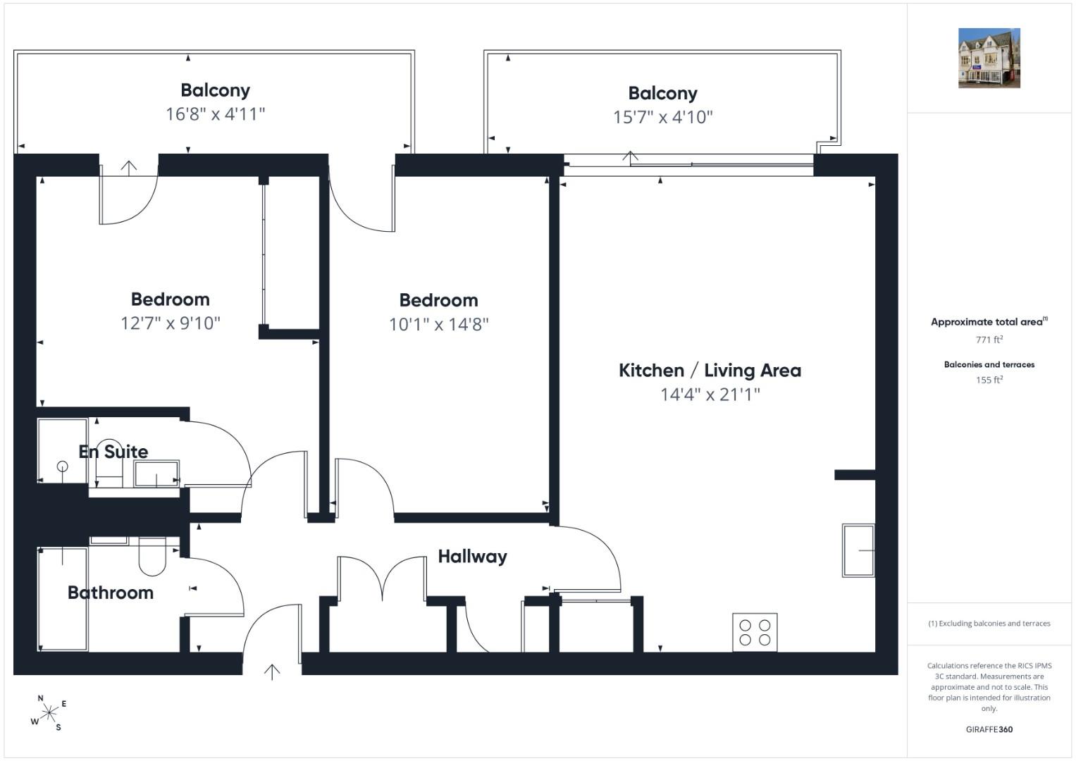 Flat 54, Kenmore place, Leacon Road, Ashford floorplan