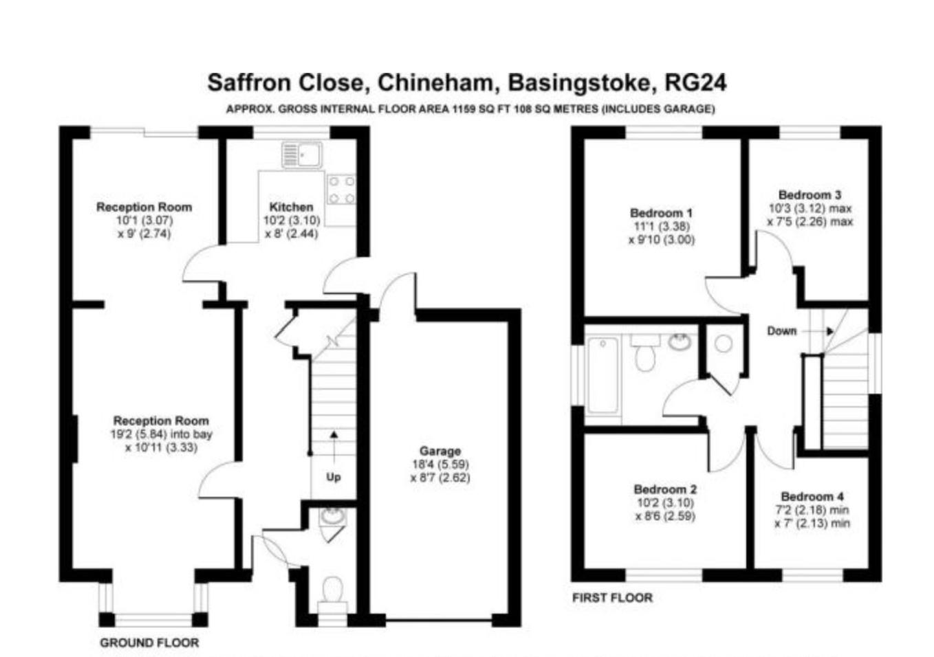 50, Saffron Close, Basingstoke floorplan