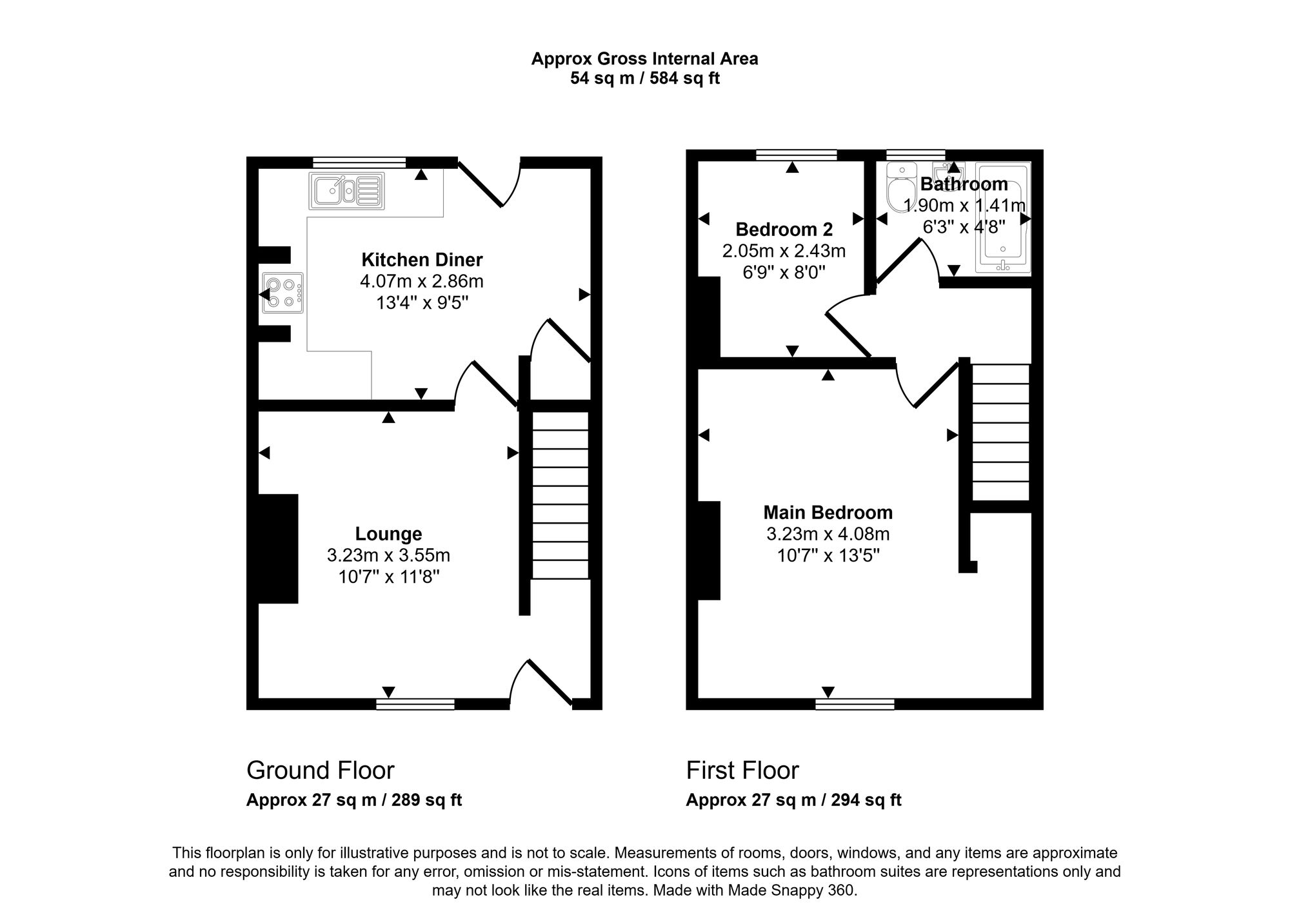 55 Crooke Road, Wigan floorplan