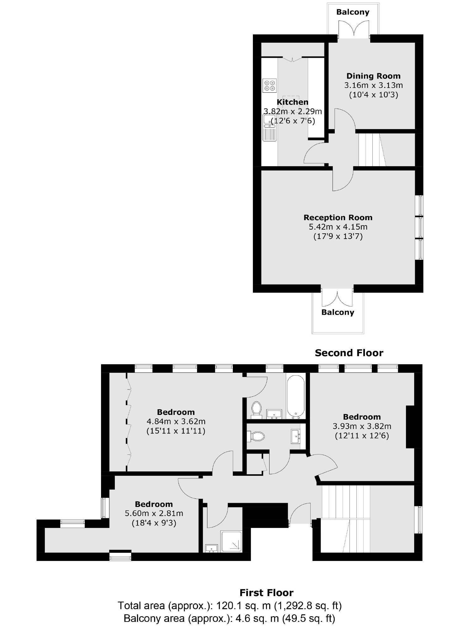 Flat 6, 41, Belsize Park, London floorplan