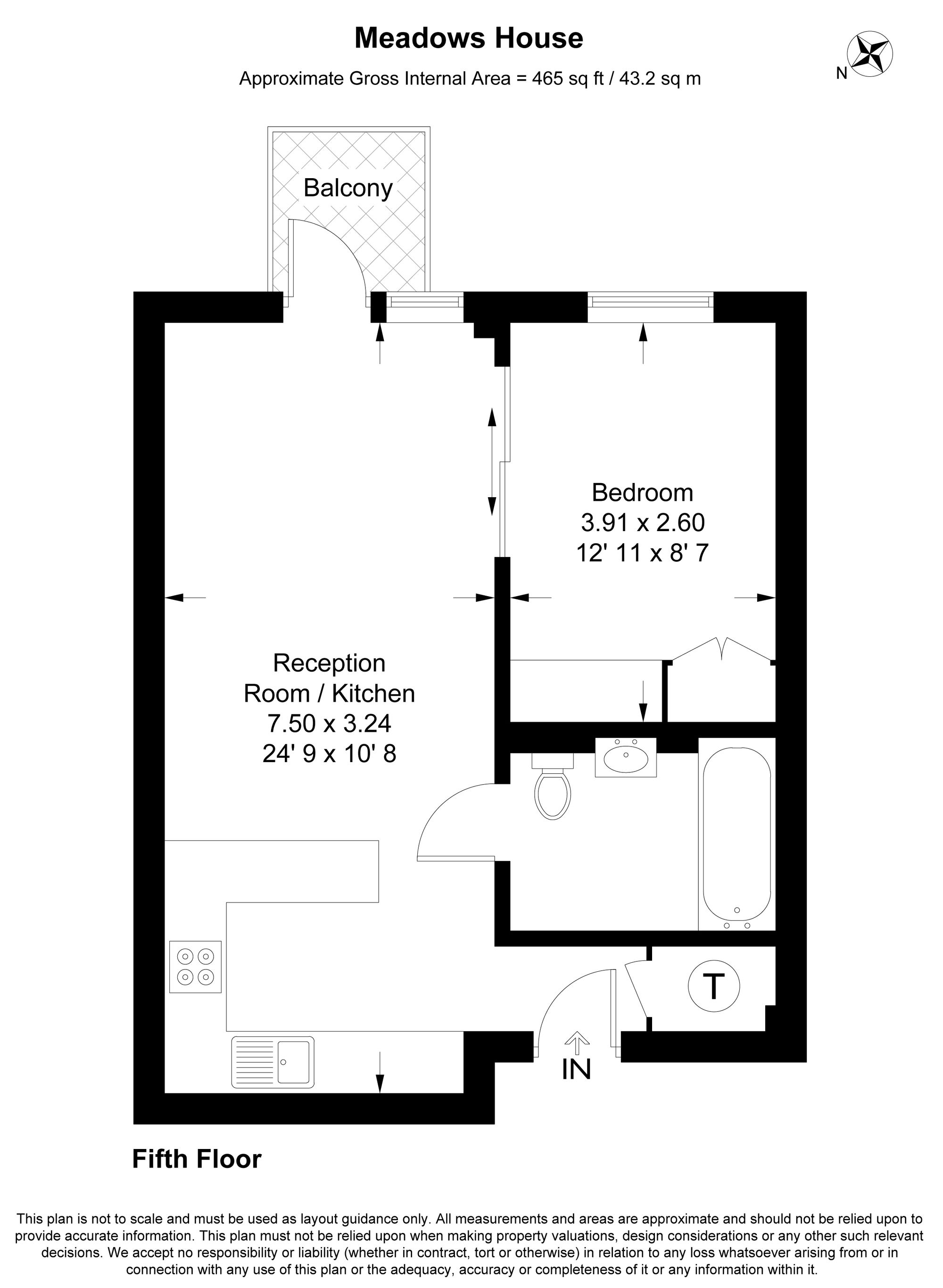 40 Meadows House, London floorplan
