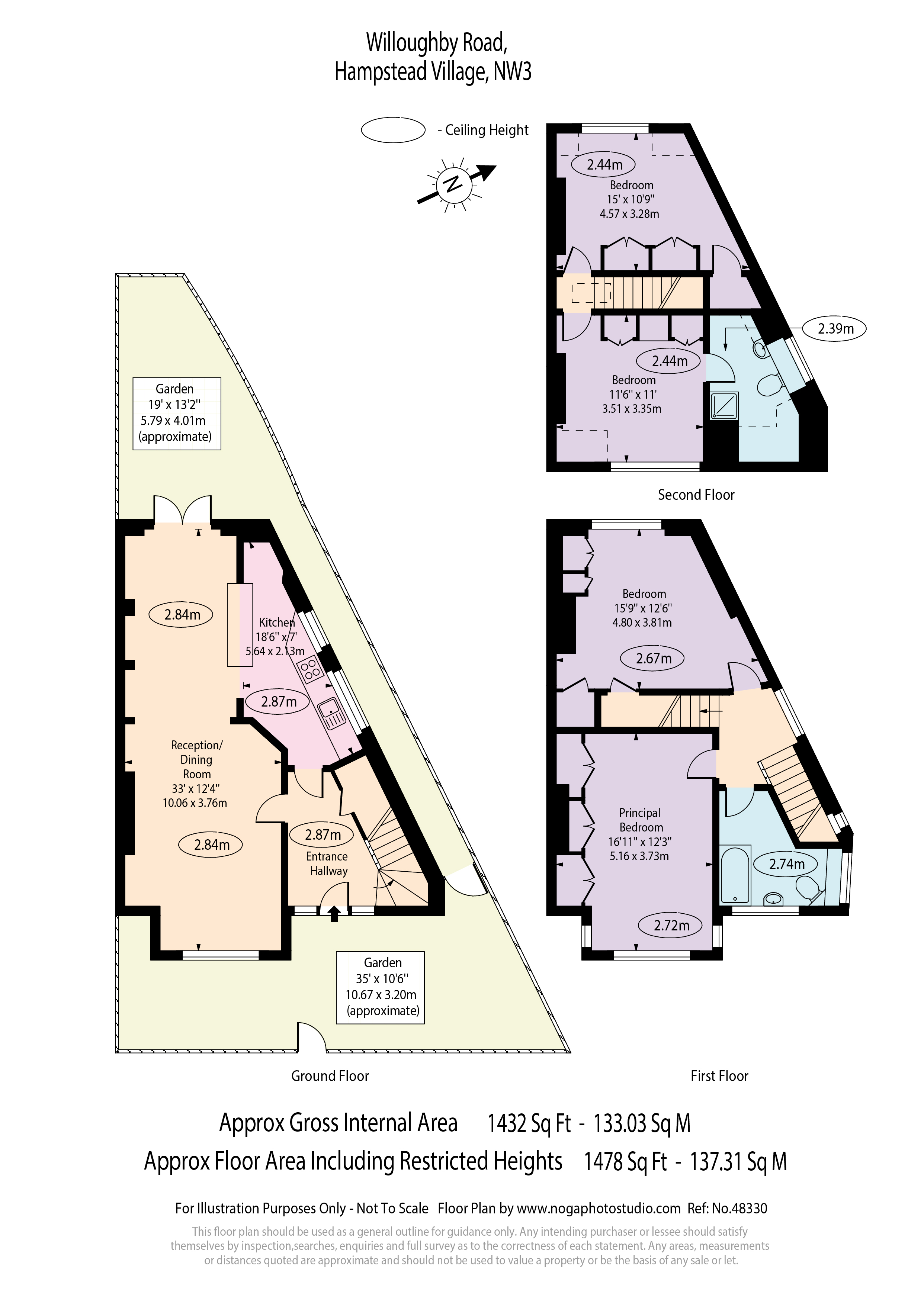 Willoughby Road, Hampstead Village, London NW3, 4 bedroom semidetached