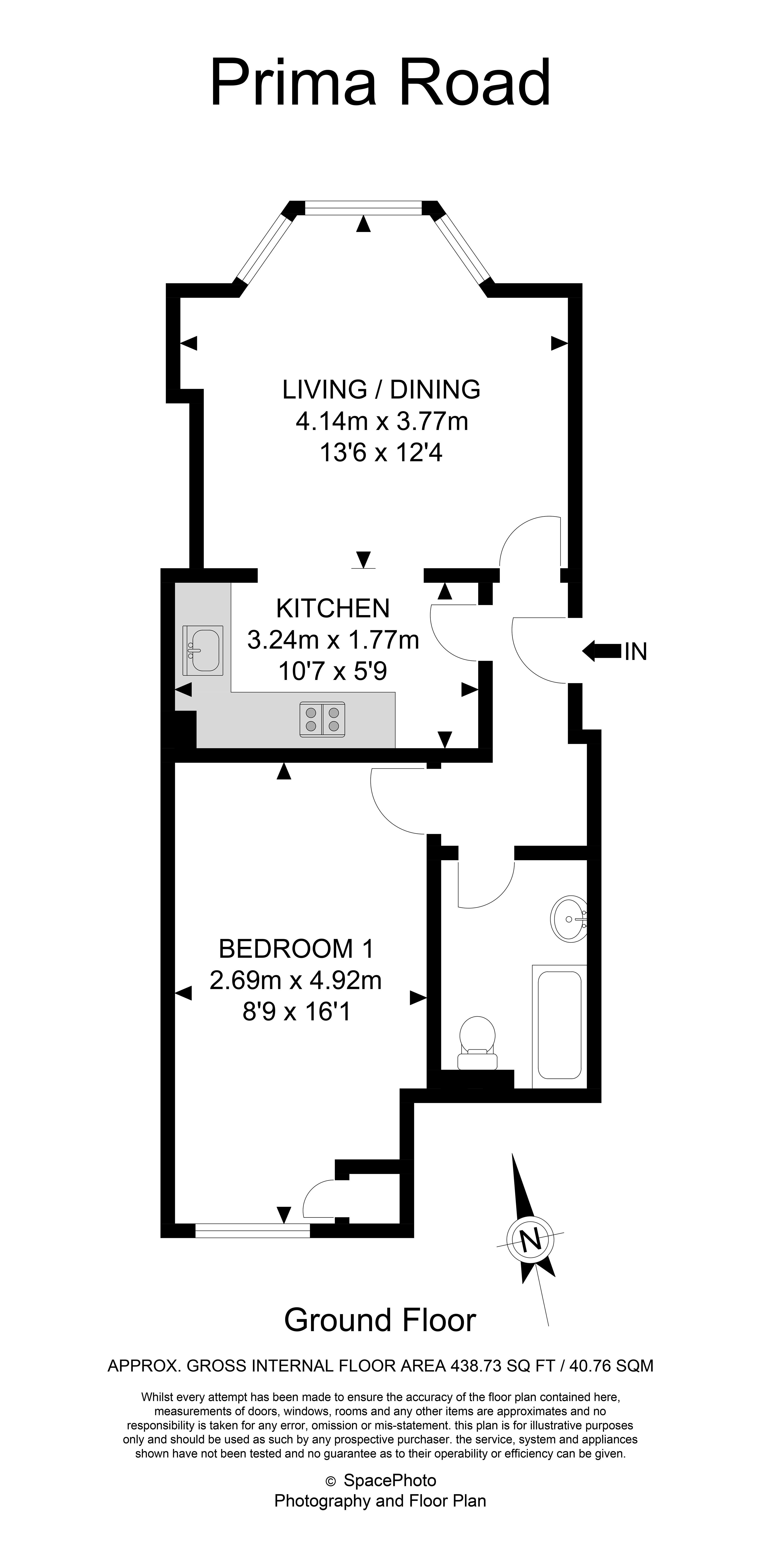 1 Bedrooms Flat to rent in Prima Road, London SW9