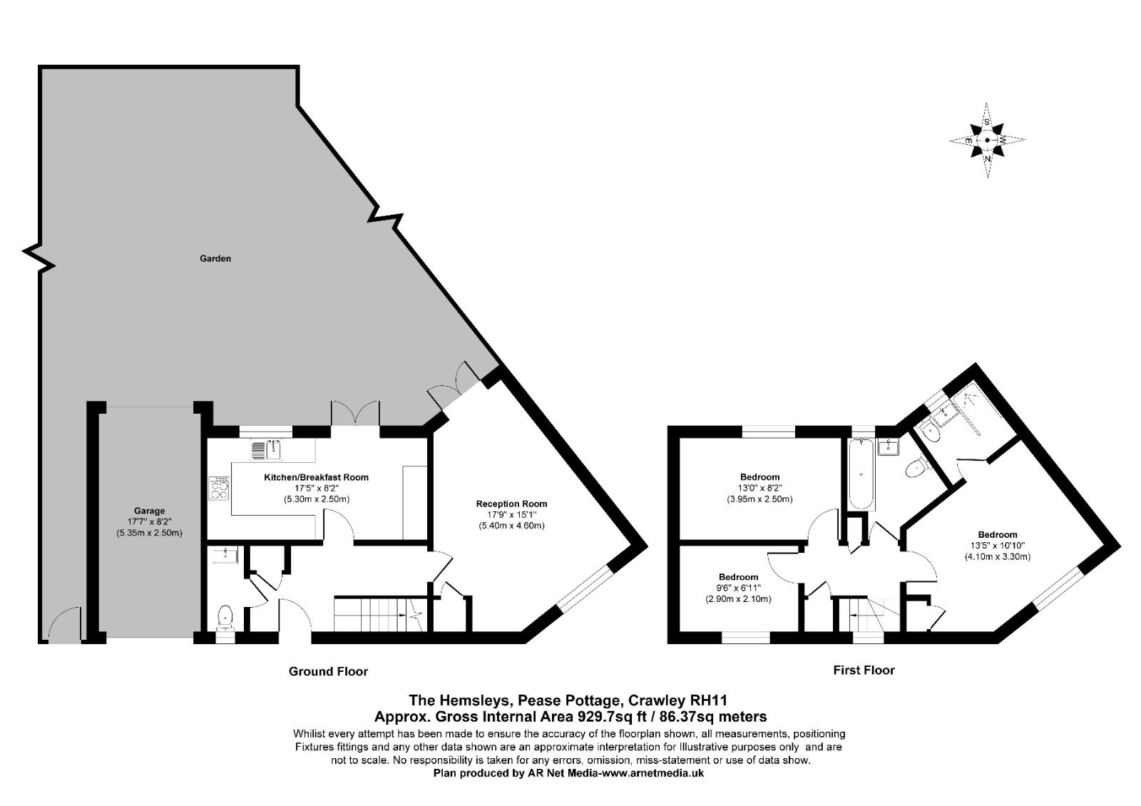 7, The Hemsleys, Crawley floorplan