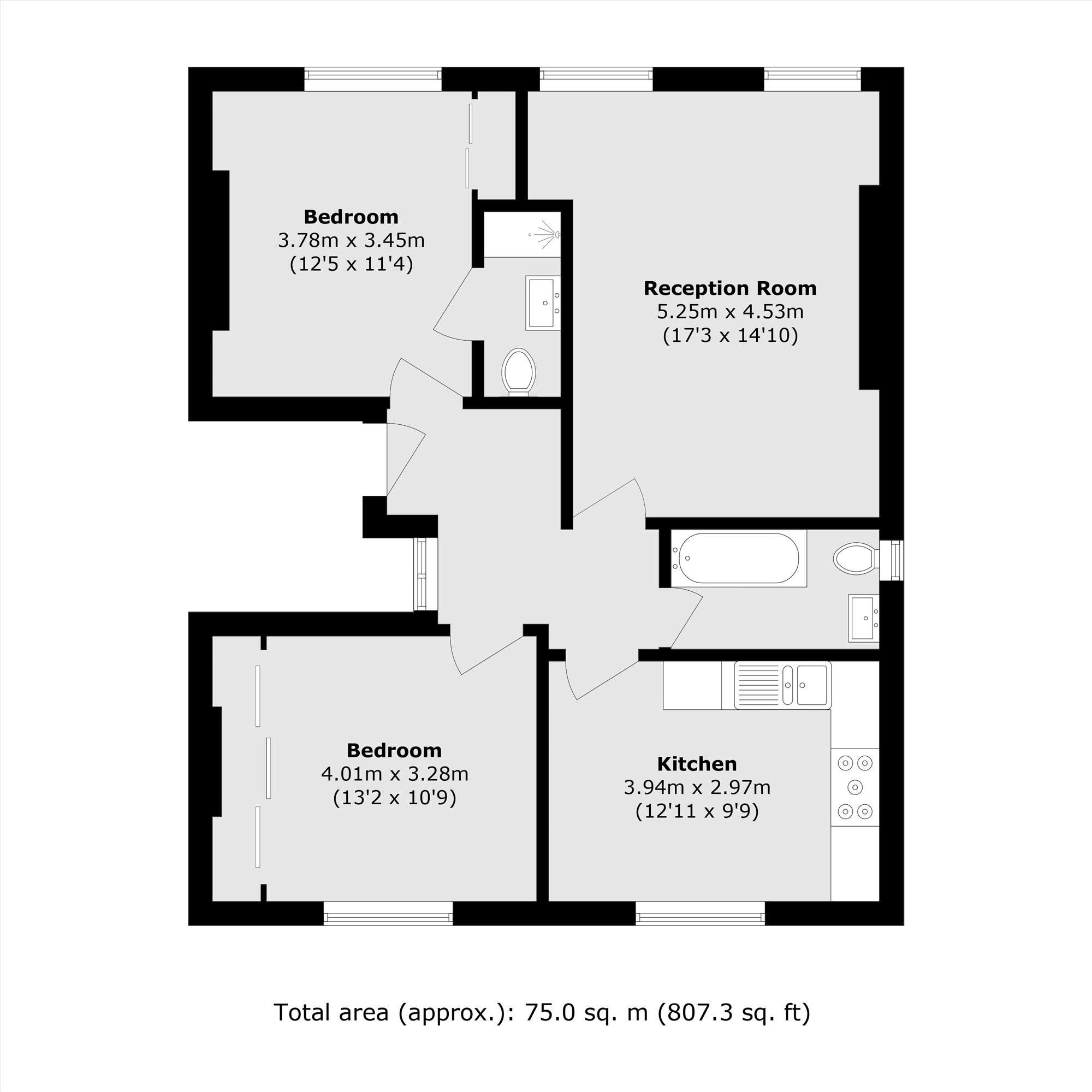 Flat D, 4, Carlton Hill, London floorplan