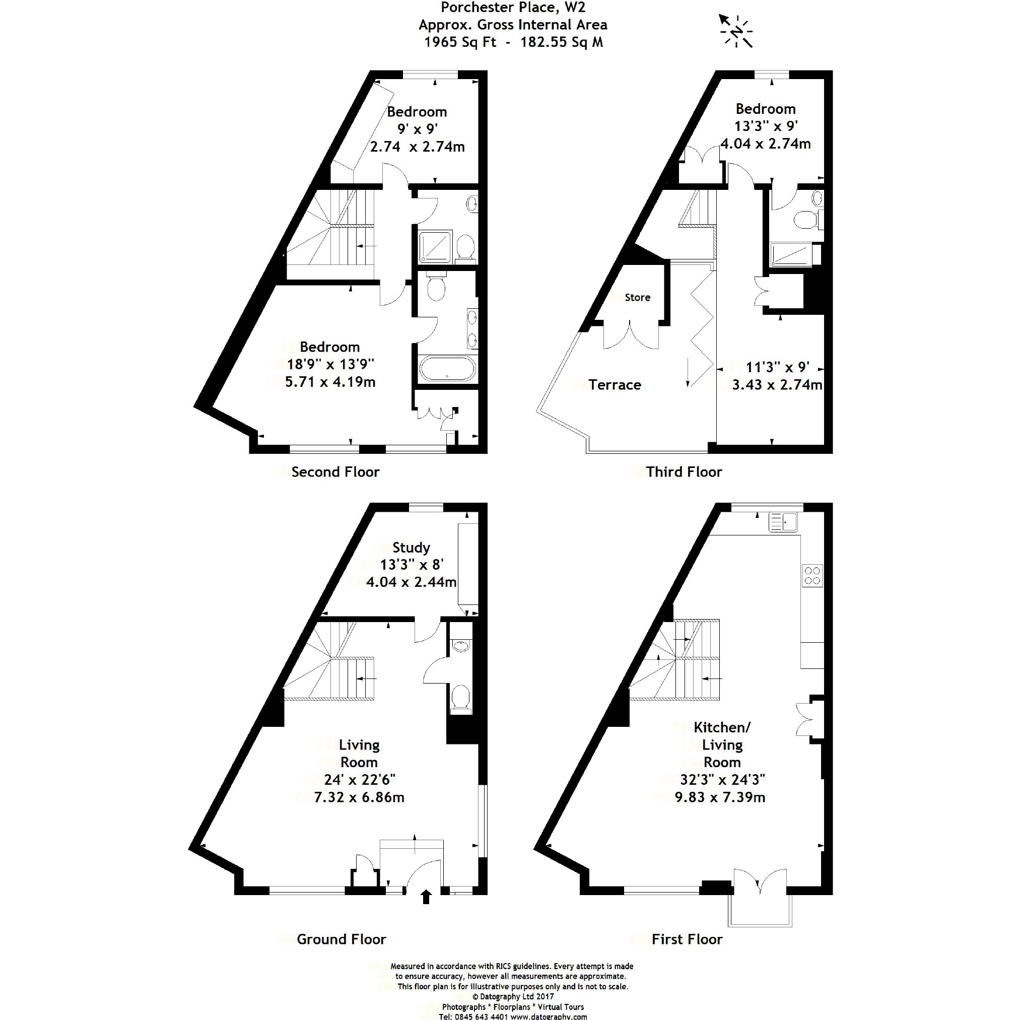 5 Bedrooms Terraced house to rent in Porchester Place, London W2