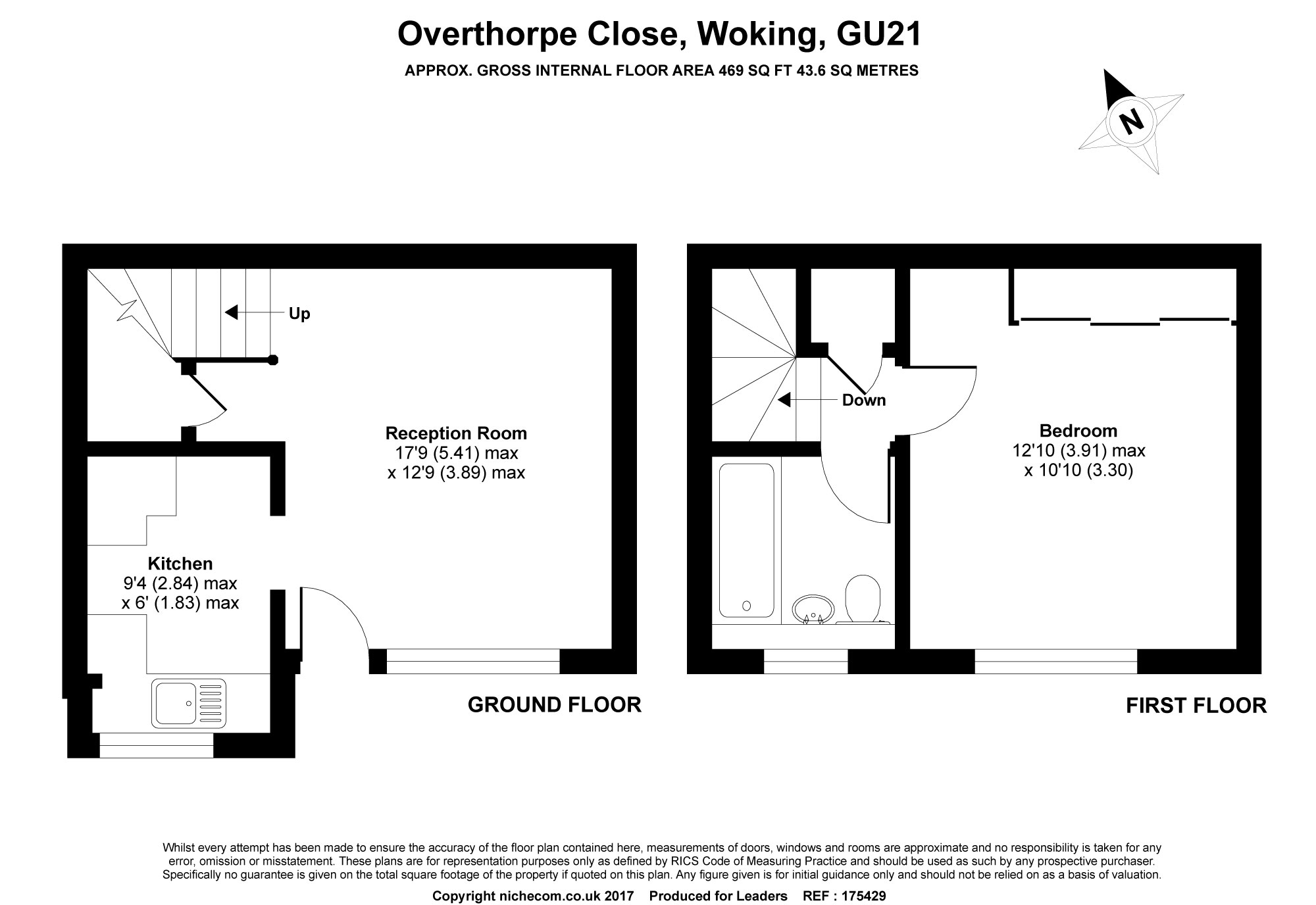 1 Bedrooms Terraced house to rent in Overthorpe Close, Knaphill, Woking GU21