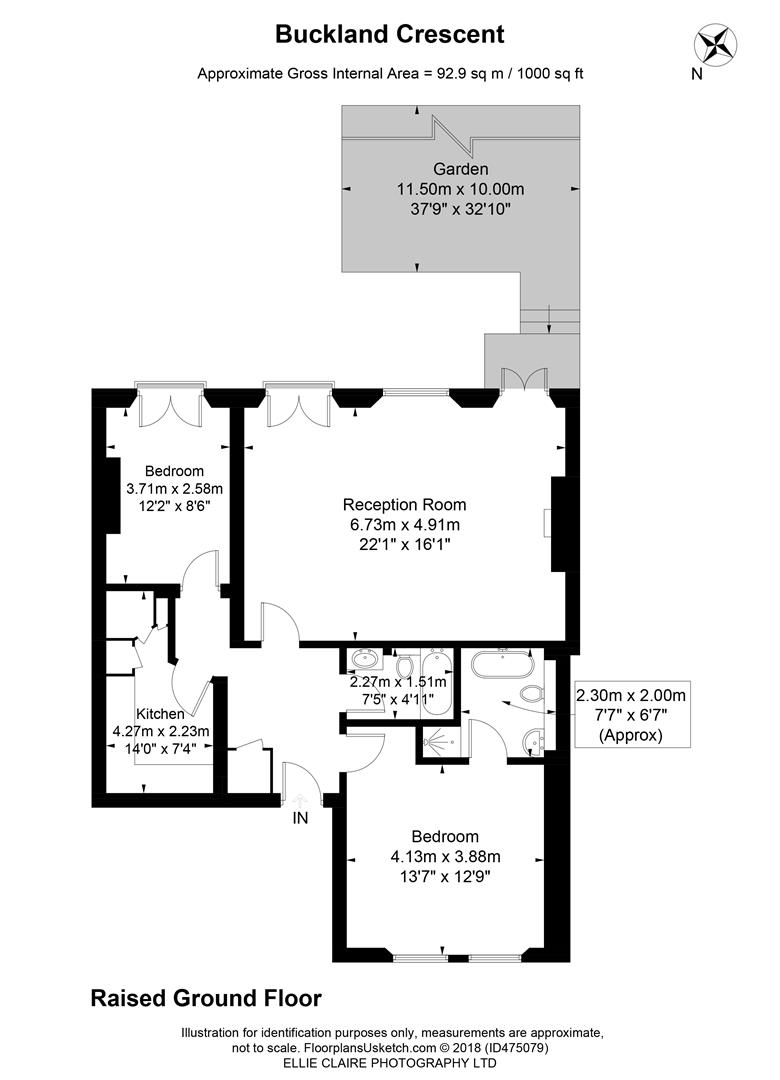 Flat 2, 17, Buckland Crescent, Belsize Park floorplan