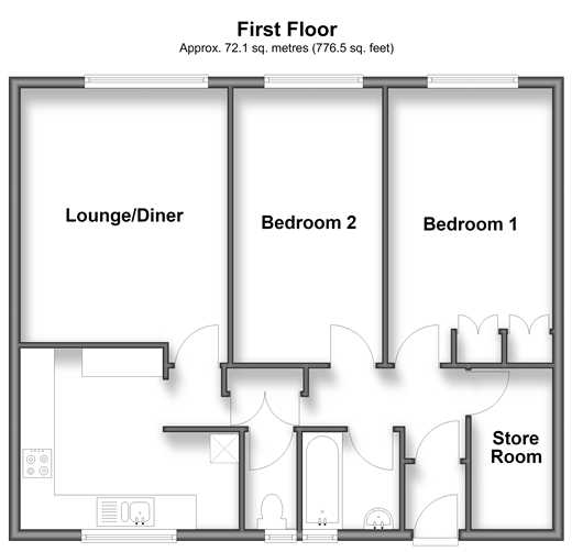 Chippendale Road Broadfield, Crawley floorplan