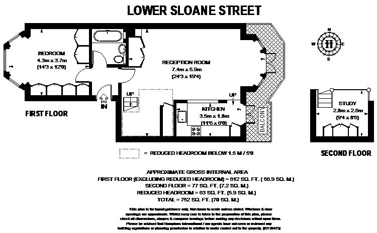 1 Bedrooms Flat to rent in Lower Sloane Street, London SW1W