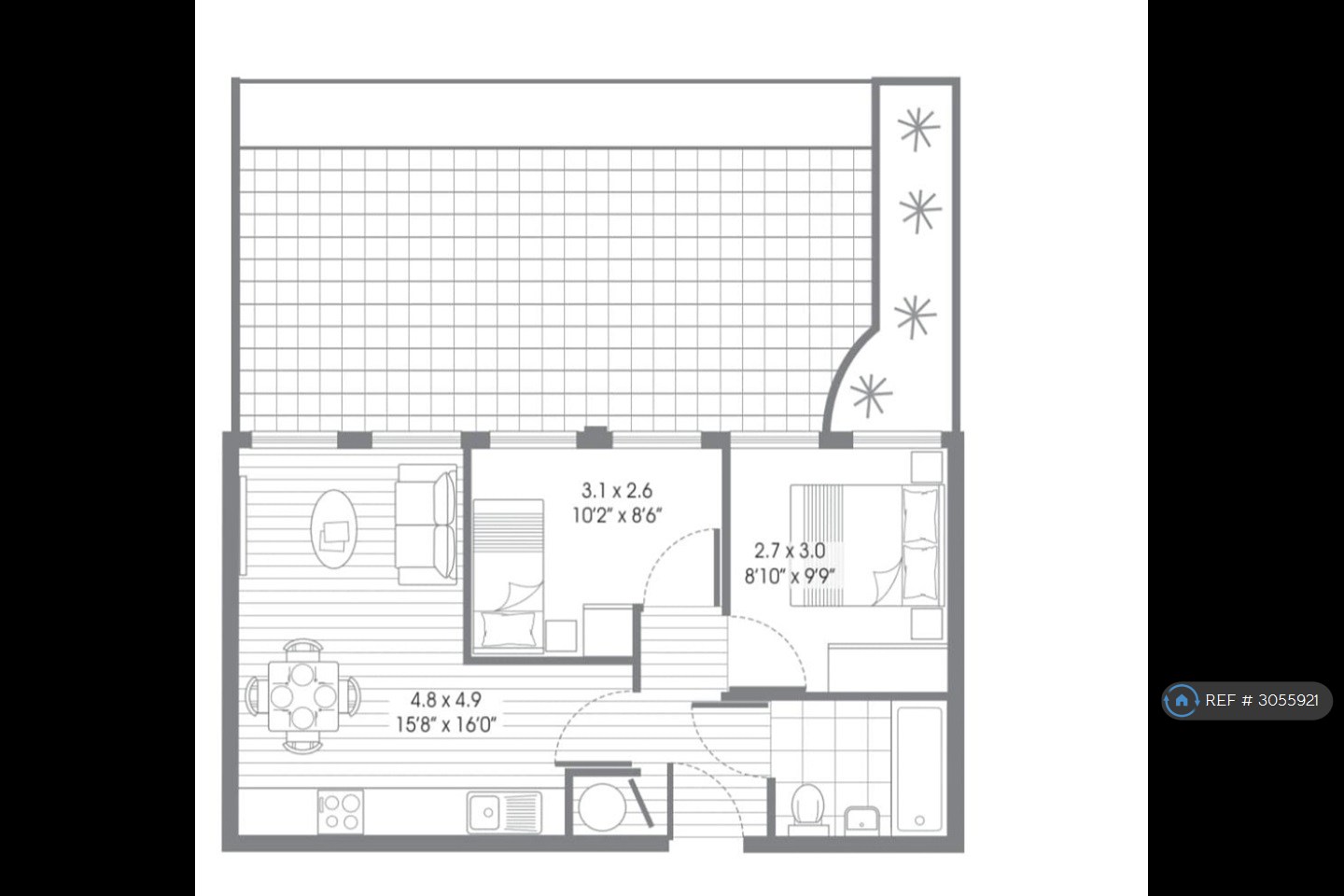 Flat, Burlington House Swanfield Road, Waltham Cross floorplan